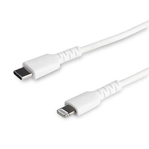 StarTech.com 6 foot/2m Durable White USB-C to Cable, Rugged Heavy Duty