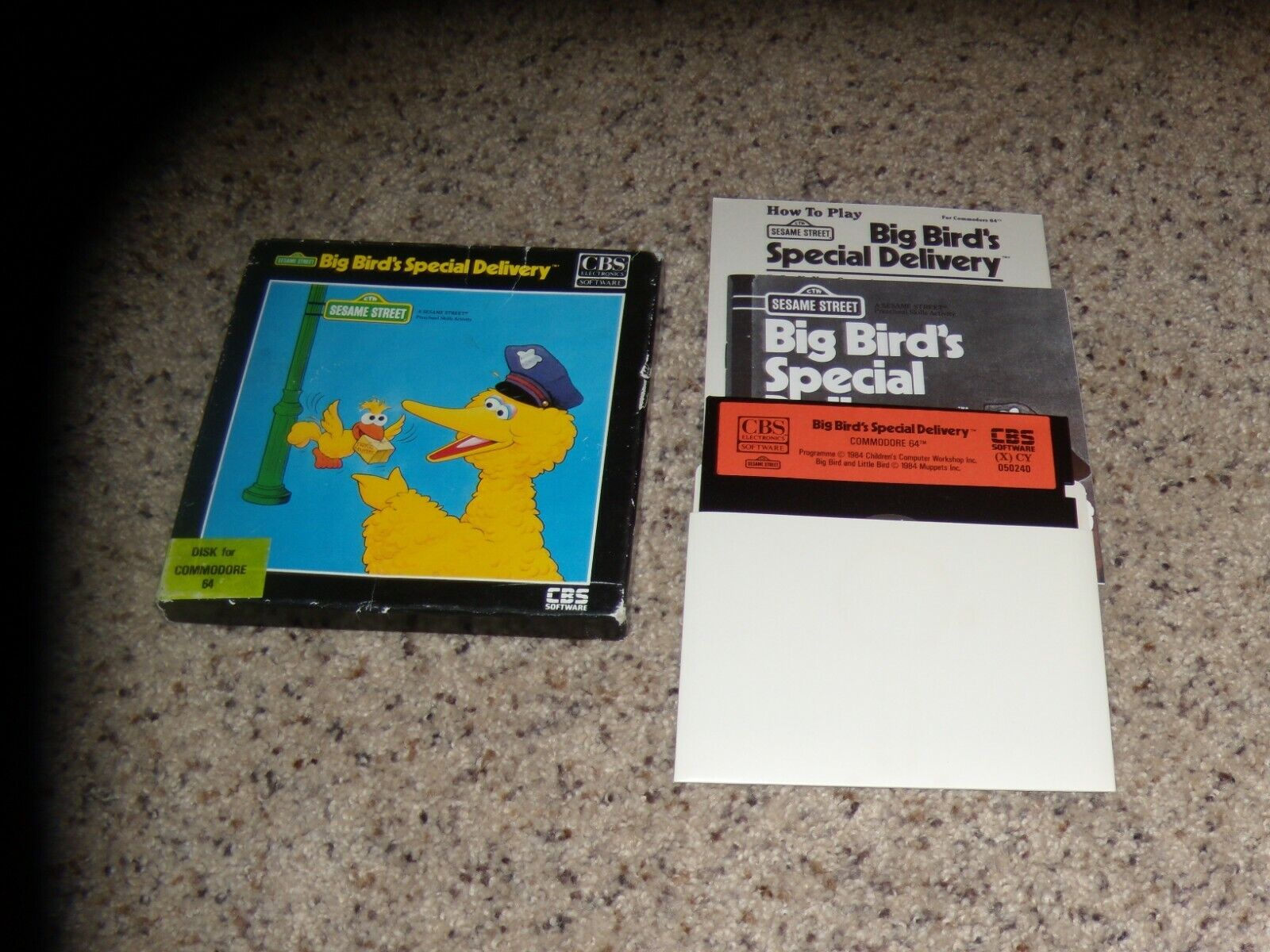 Big Bird's Special Delivery Commodore 64 C64 Game with manual and box