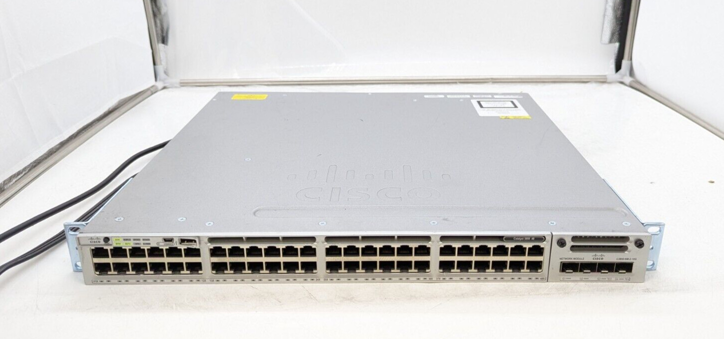 Cisco WS-C3850-48T-E Catalyst Gigabit Ethernet Switch w/ C3850-NM-2-10G #4