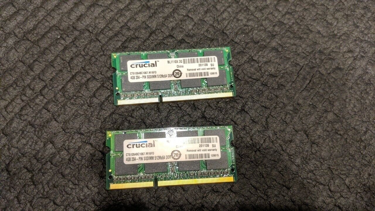 Crucial 4 GB CT1226751 CT2KIT51264BC1067 (Two Units)