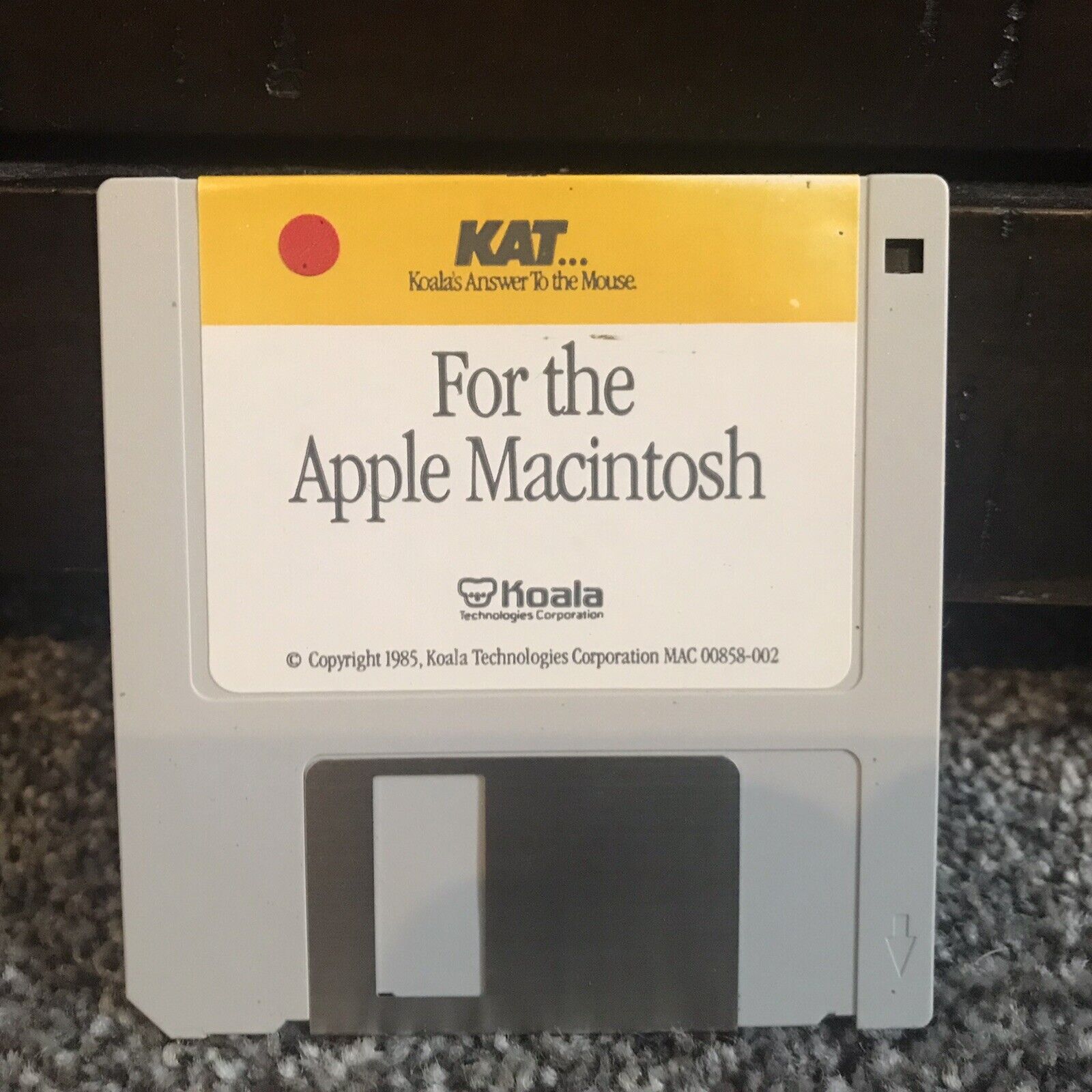 Vintage- KAT For The Apple Macintosh  - Apple Macintosh Mac Disk - 1985