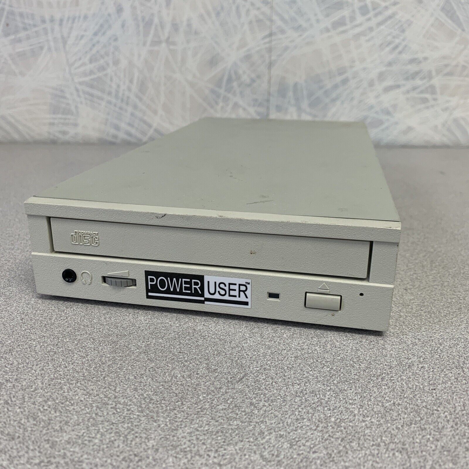 Vintage POWER USER External CD ROM Drive FCC ID: JONCDLC4X01 COOL RARE PC TECH
