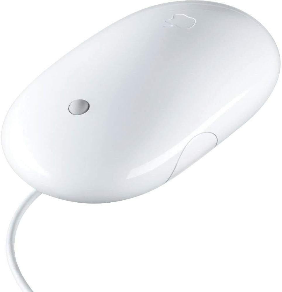 Apple A1152 USB Wired Programmable Buttons Optical Mouse - For Computers - White