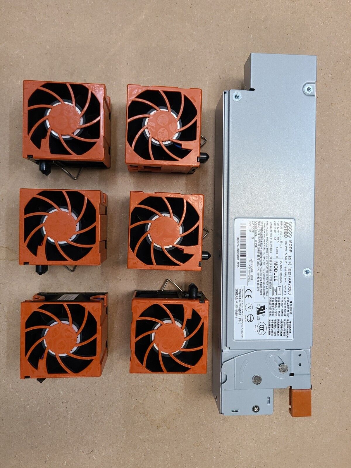 74P4410 74P4411 IBM System X346 625-Watts Power Supply and Fan Kit (6) 40K6459