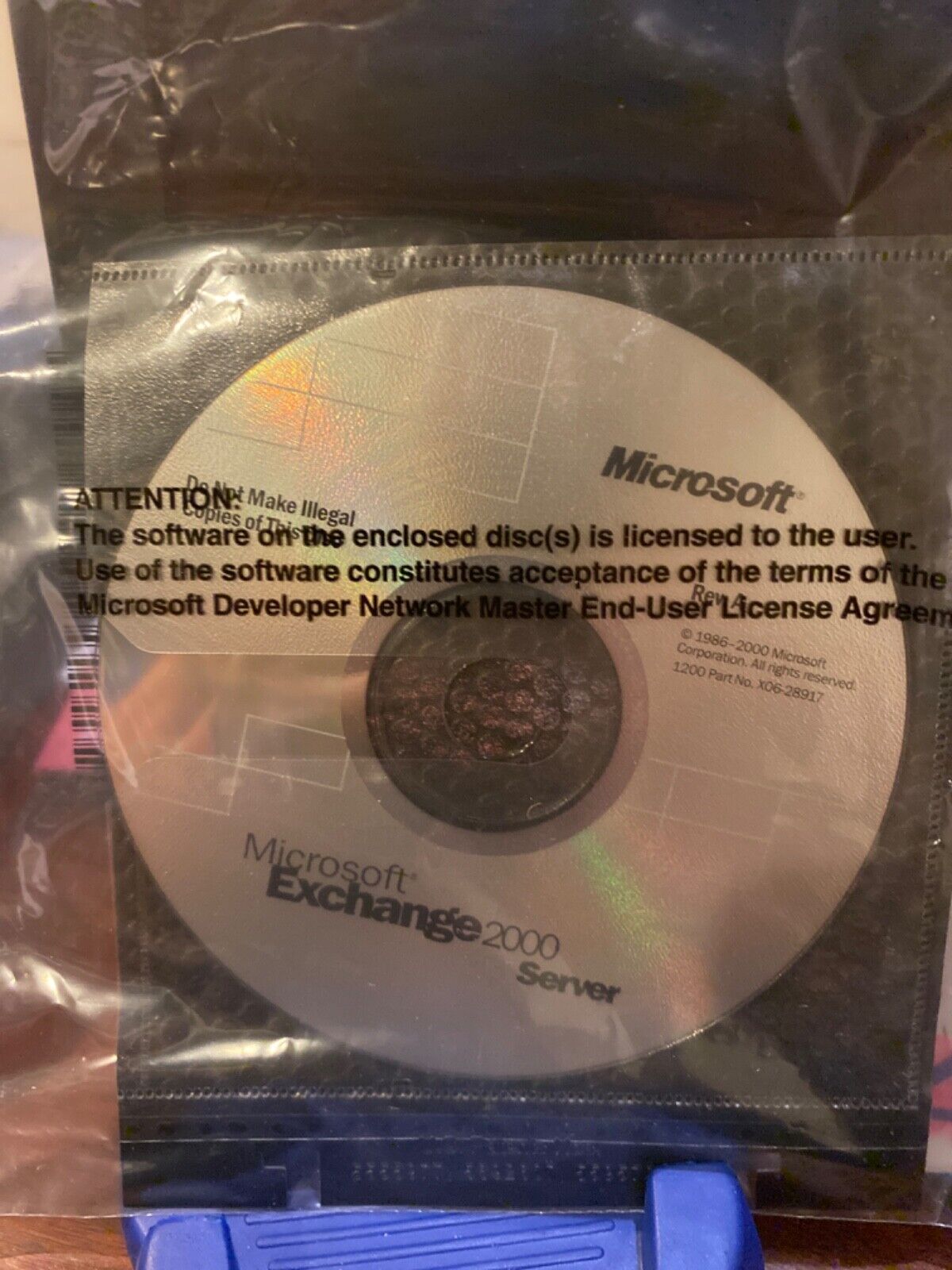 RARE , AUTHENTIC AND BRAND NEW Microsoft Exchange 2000 Server  Rev. A.  CD