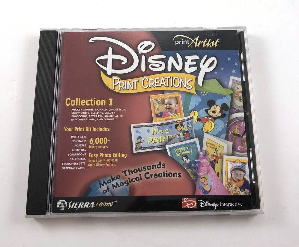 DISNEY PRINT CREATIONS Collection 1 PC WIN 98/2000/ME/XP