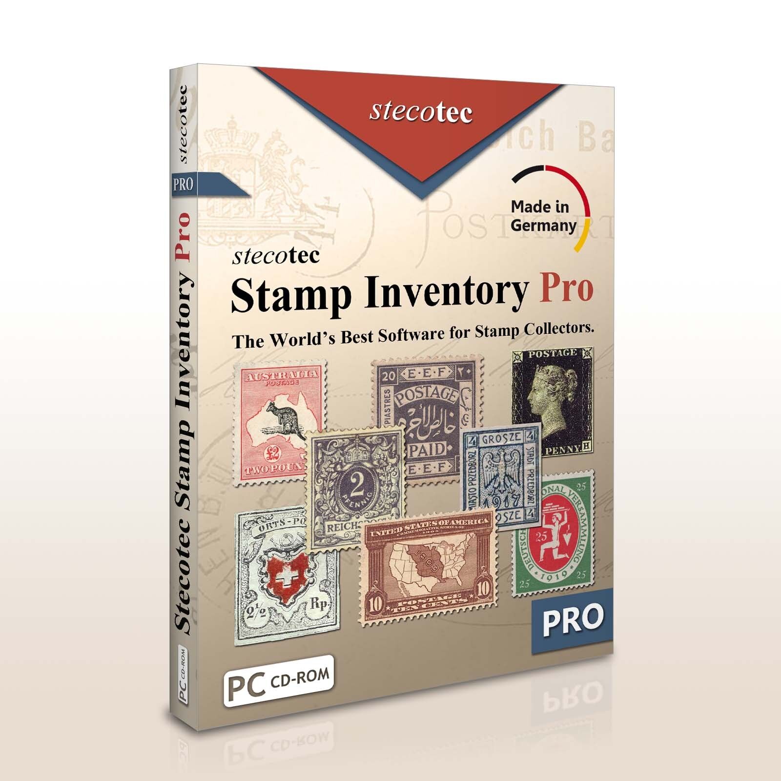Stecotec Stamp Inventory Pro - The Collecting Software for Your Stamps - CD-ROM
