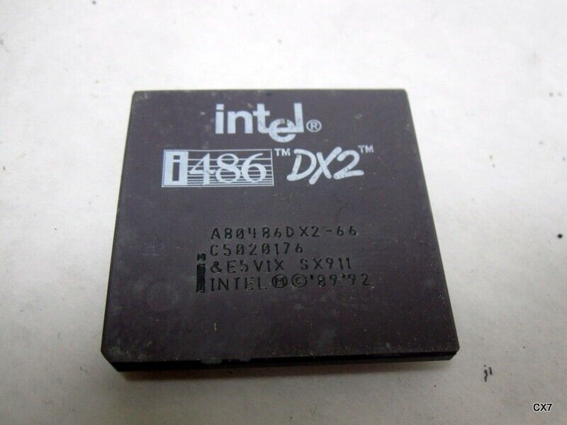 Vintage Intel i486 DX2 80486 66MHz SX807 A80486DX2-66 CPU Processor