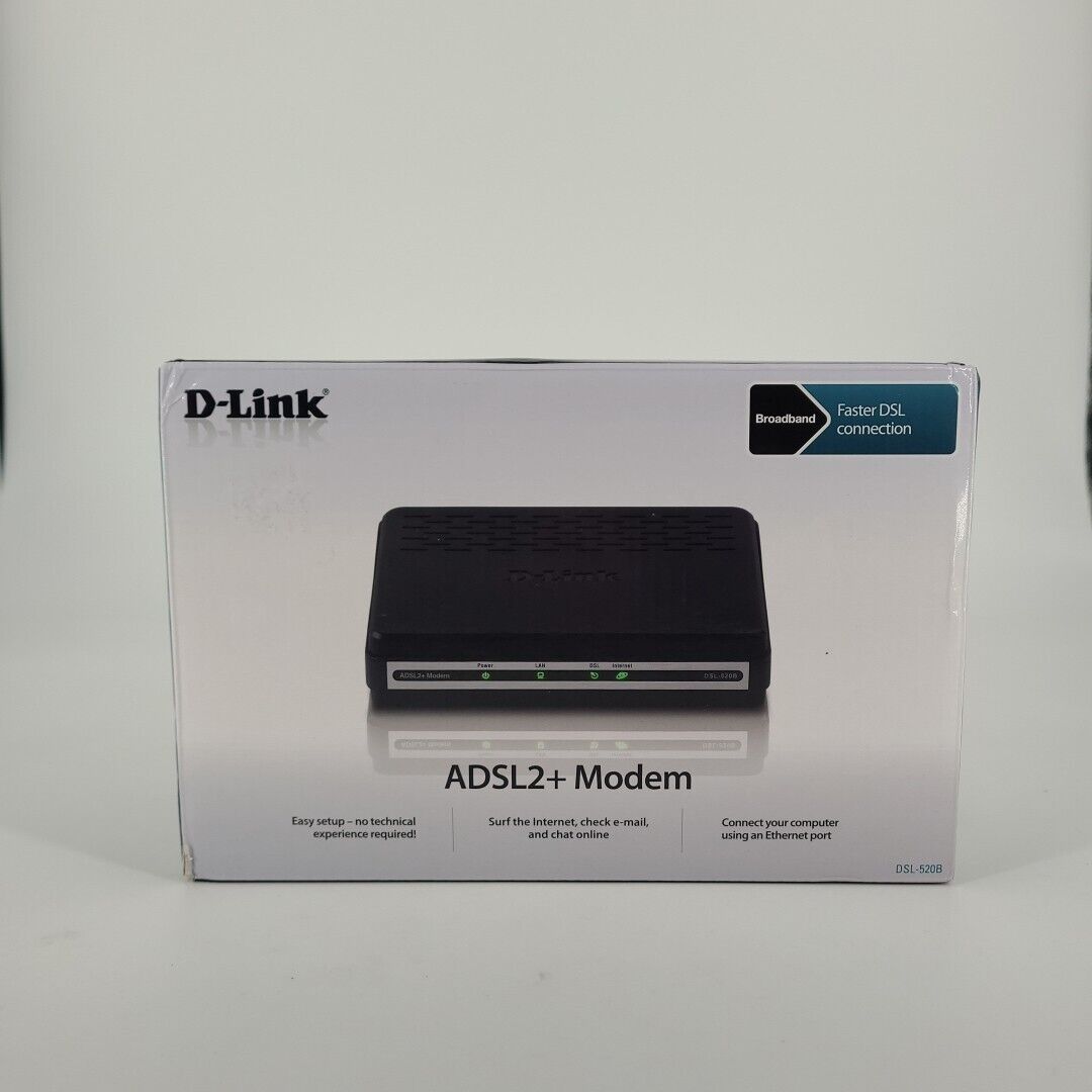 READ D-Link DSL-520B ADSL2+ Modem Open Box