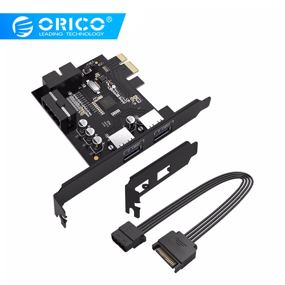 ORICO PCI-E Express to 2-Port USB 3.0 Controller Card Adapter Hub Super Speed