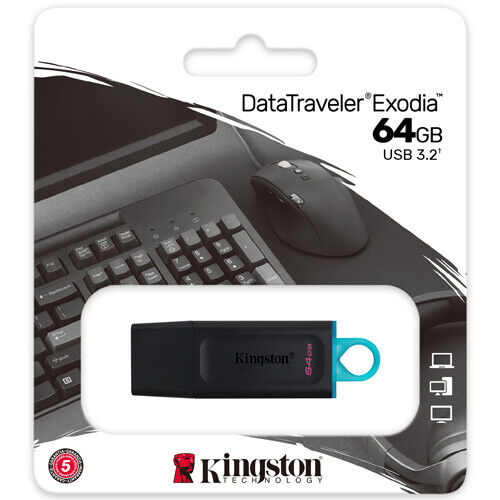 KINGSTON DT X EXODIA DATA FLASH USB 3.0 3.1 KEY DRIVE 256GB 128GB 64GB 32GB LOT