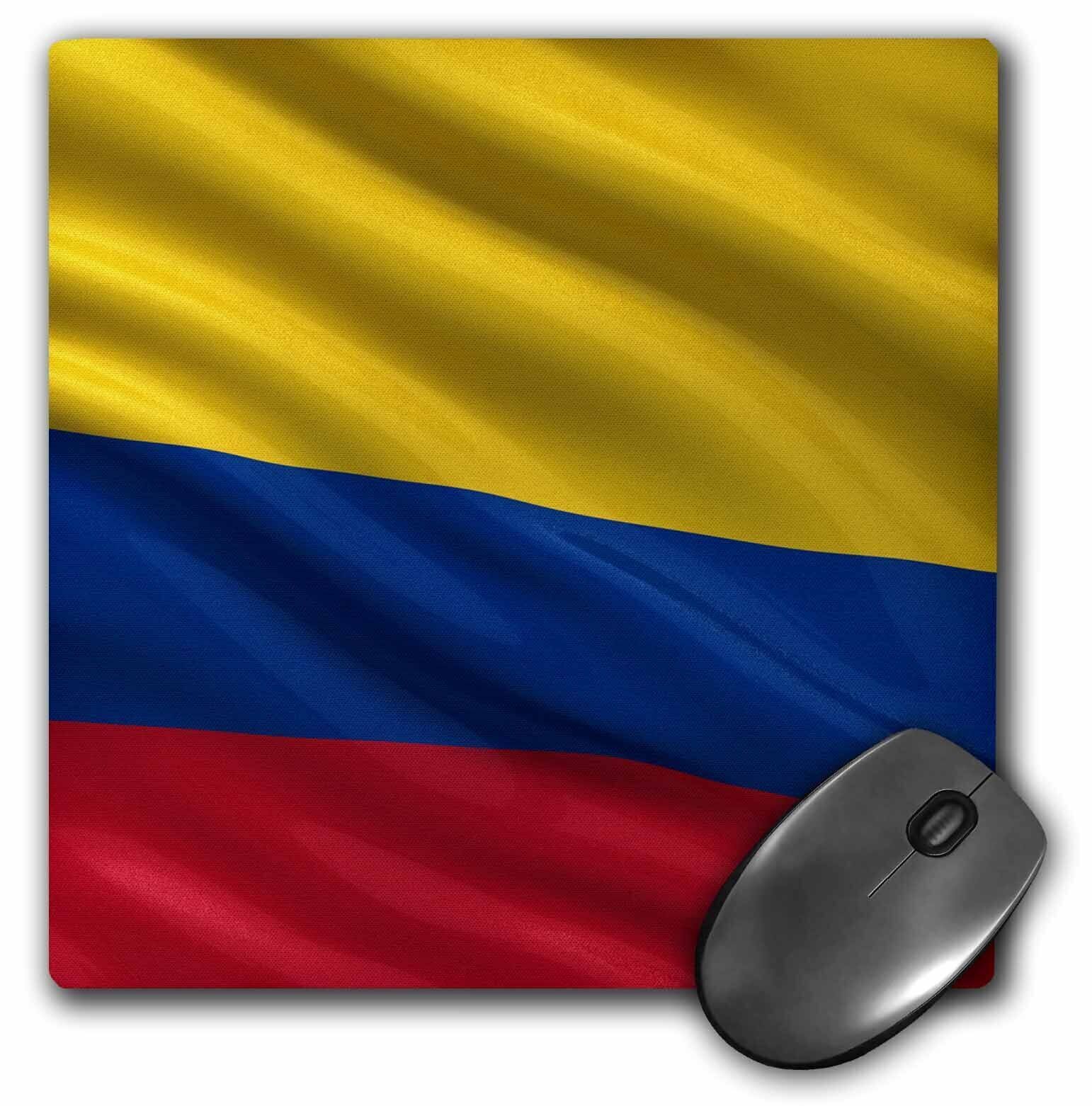 3dRose Flag of Colombia waving in the wind MousePad