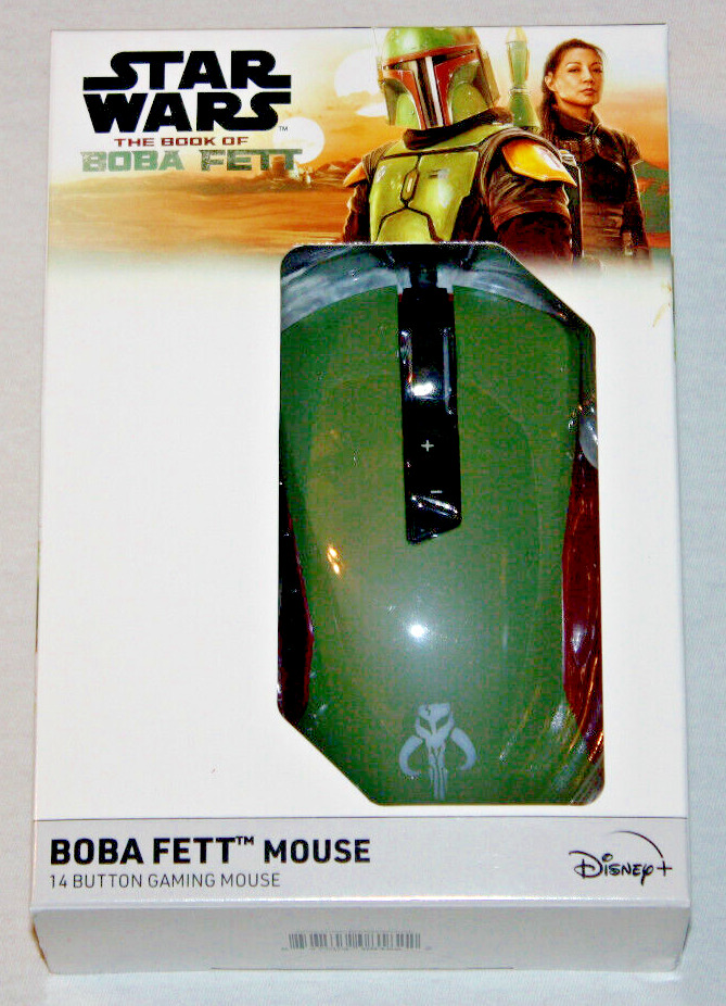 Star Wars The Book Of Boba Fett 14 Button Wired Gaming Mouse NEW FAST 