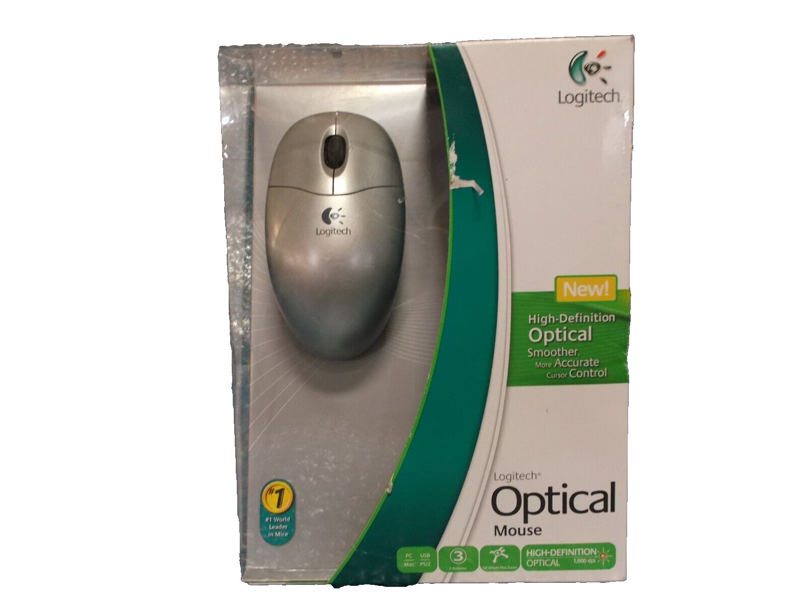 NEW Logitech High Definition Optical Mouse 1000 dpi 931781-0403