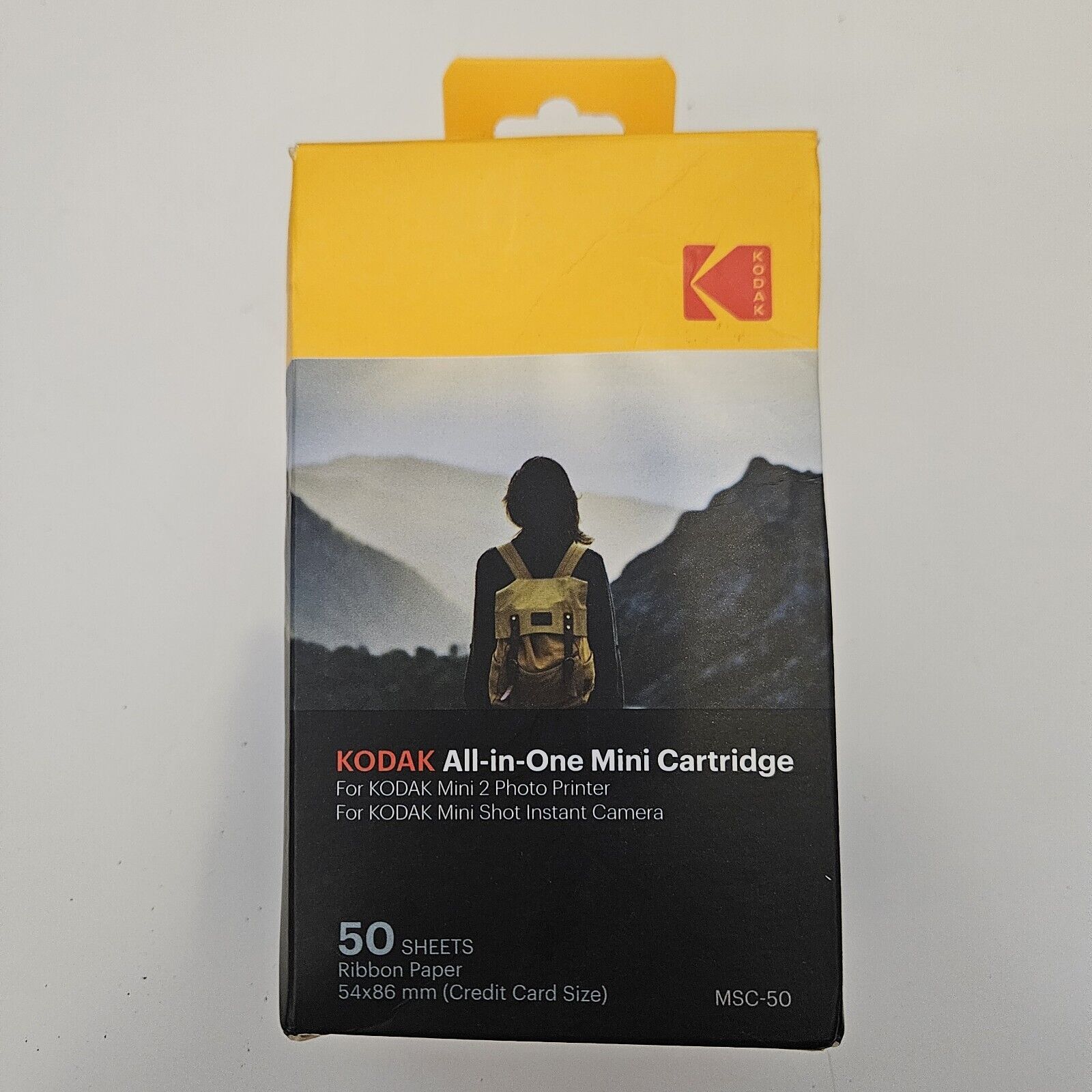 Kodak All-In-One Mini Cartridge 50 Sheets Ribbon Paper 54x86 Credit Card Size