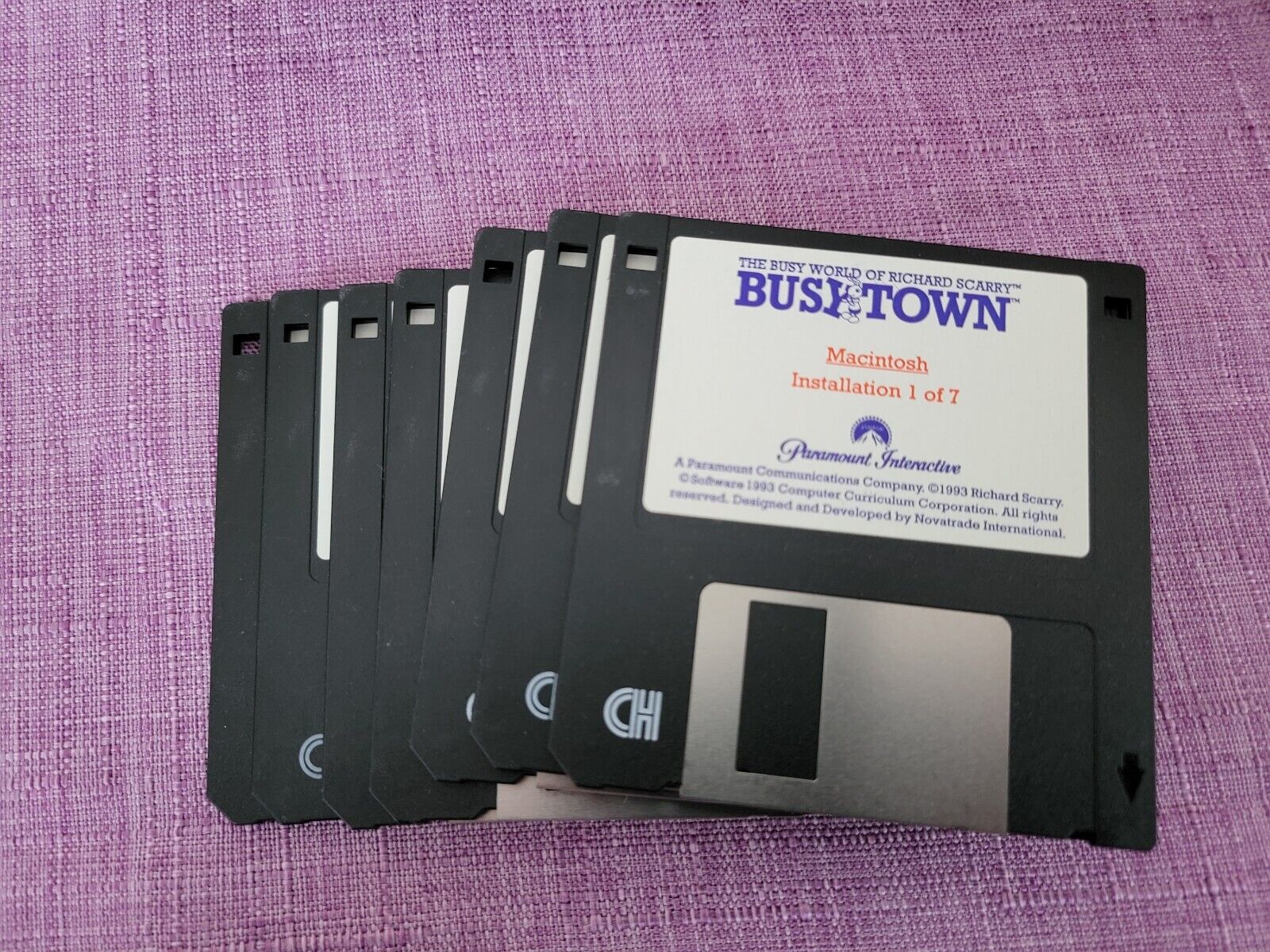 Richard Scarry\'s Busytown MAC Apple Floppy Disk 3.5\