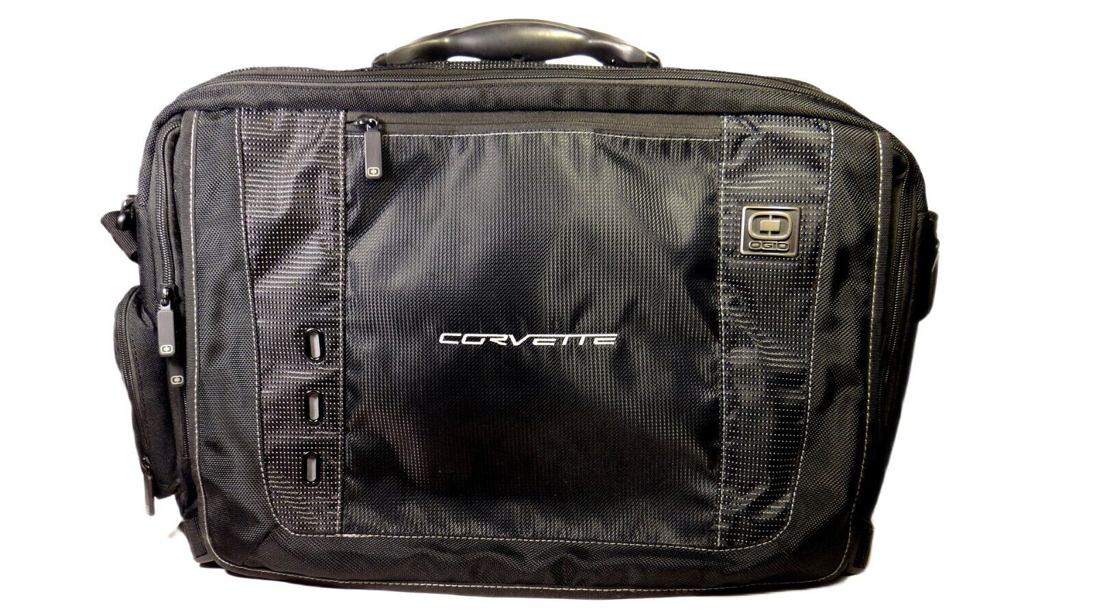 OGIO Explorer Messenger Laptop Computer Travel Bag Black Gray CORVETTE