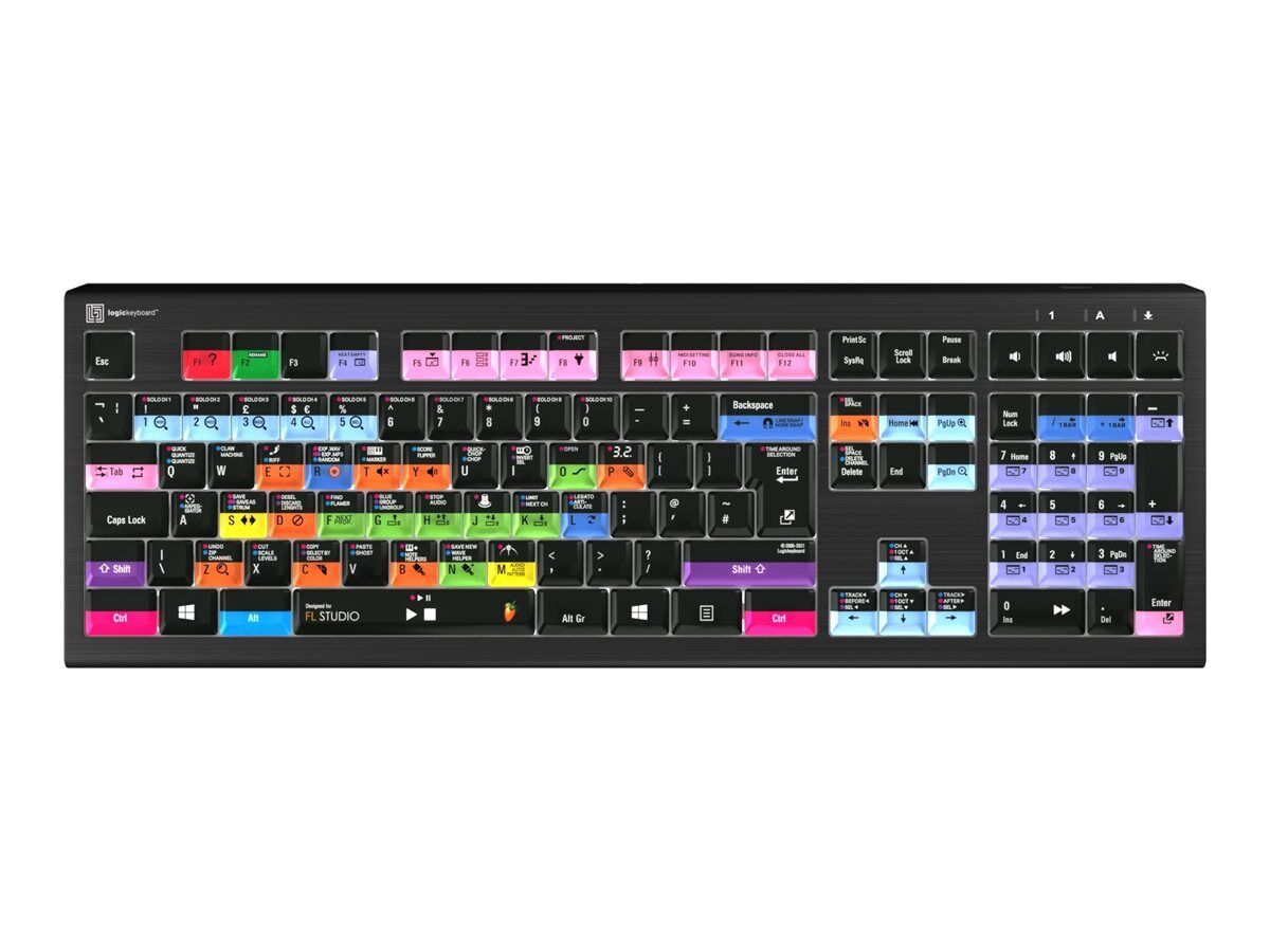 Logickeyboard FL Studio ASTRA2 Keyboard Windows backlit USB LKB-FLS-A2PC-UK
