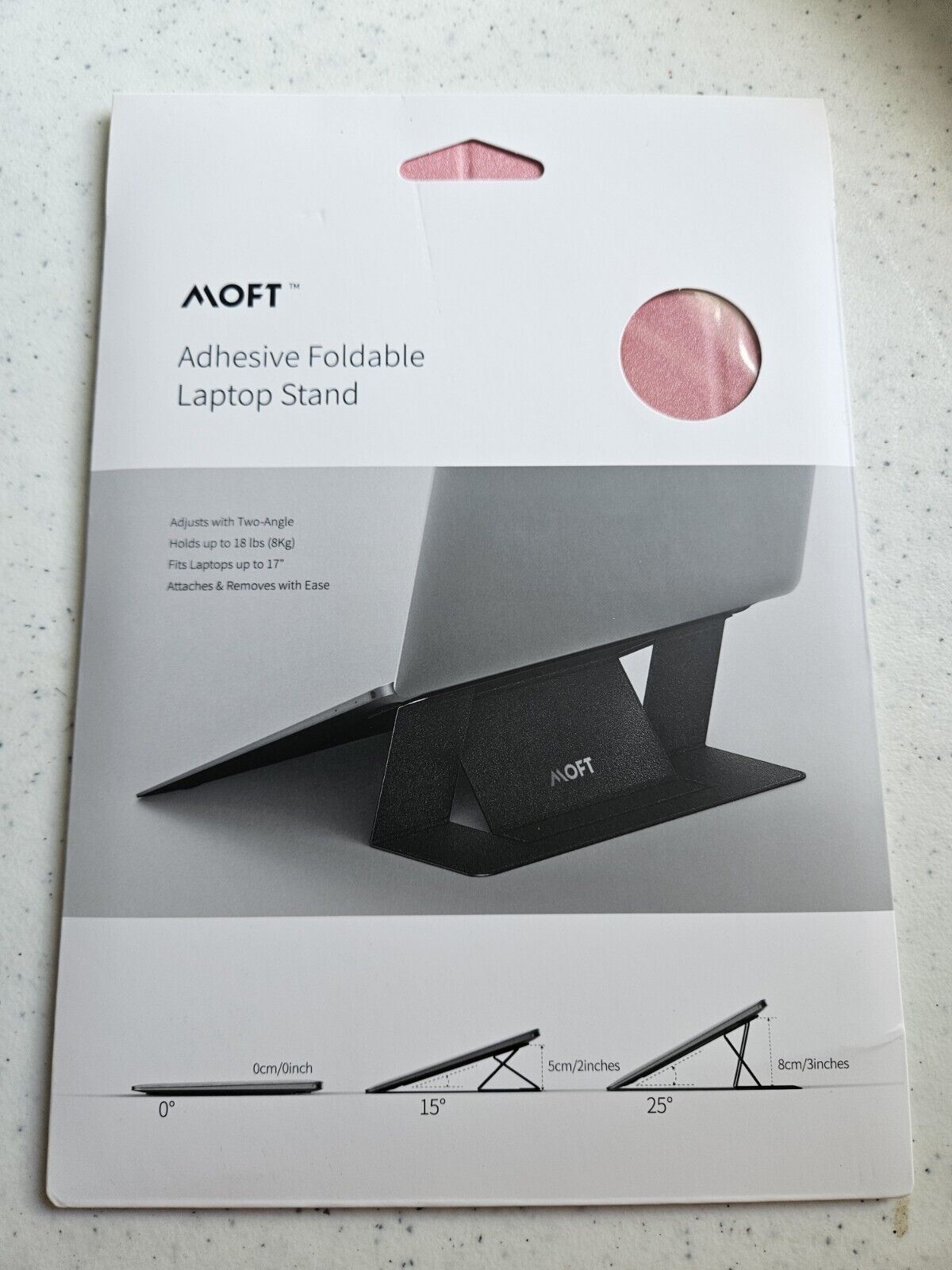 MOFT Lightweight Portable Laptop  Adjustable Stand Pink Bulk Set Of 50