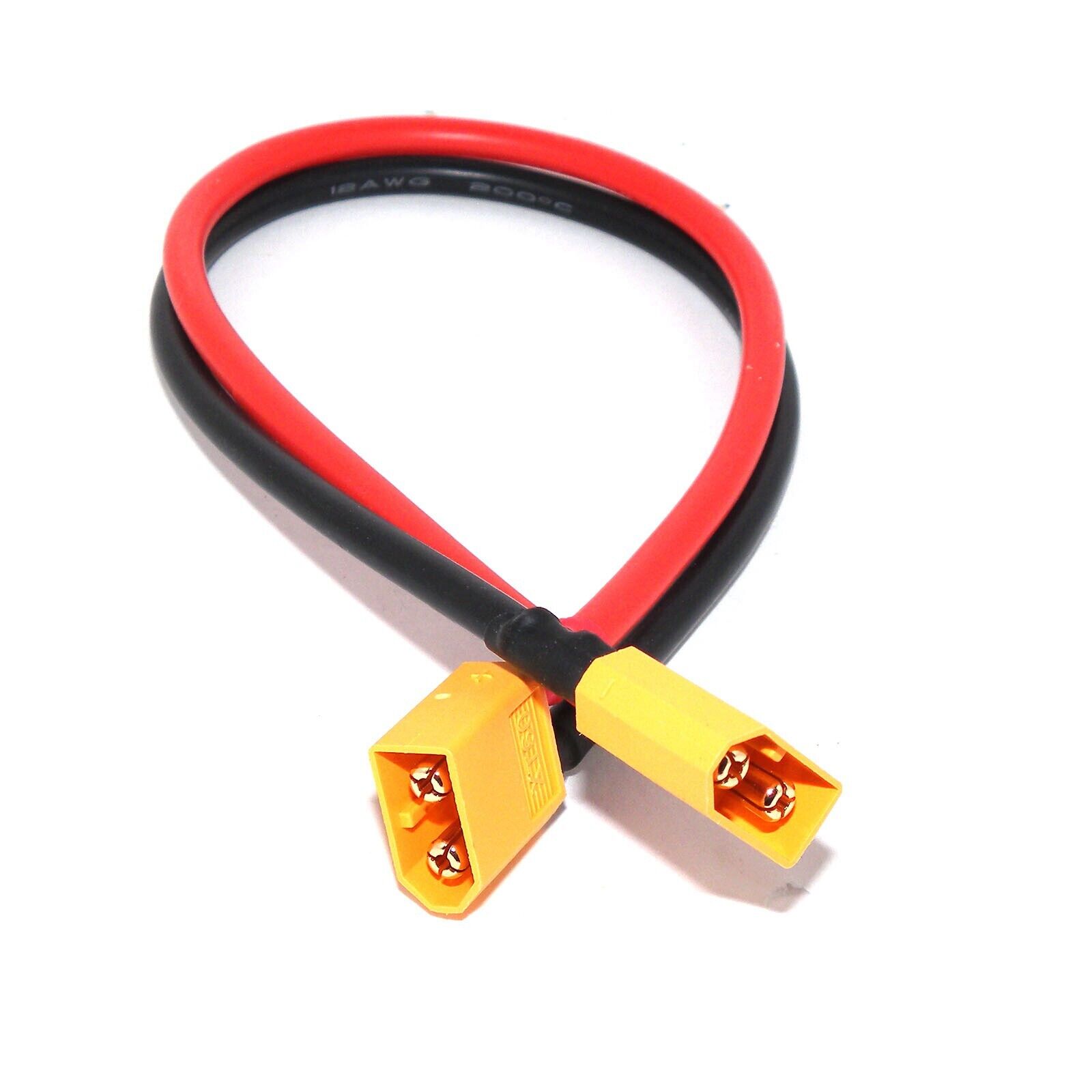 Charging Extension Cable FOR XT60 Male to Male 12AWG Silicone Cord 30CM  XT60