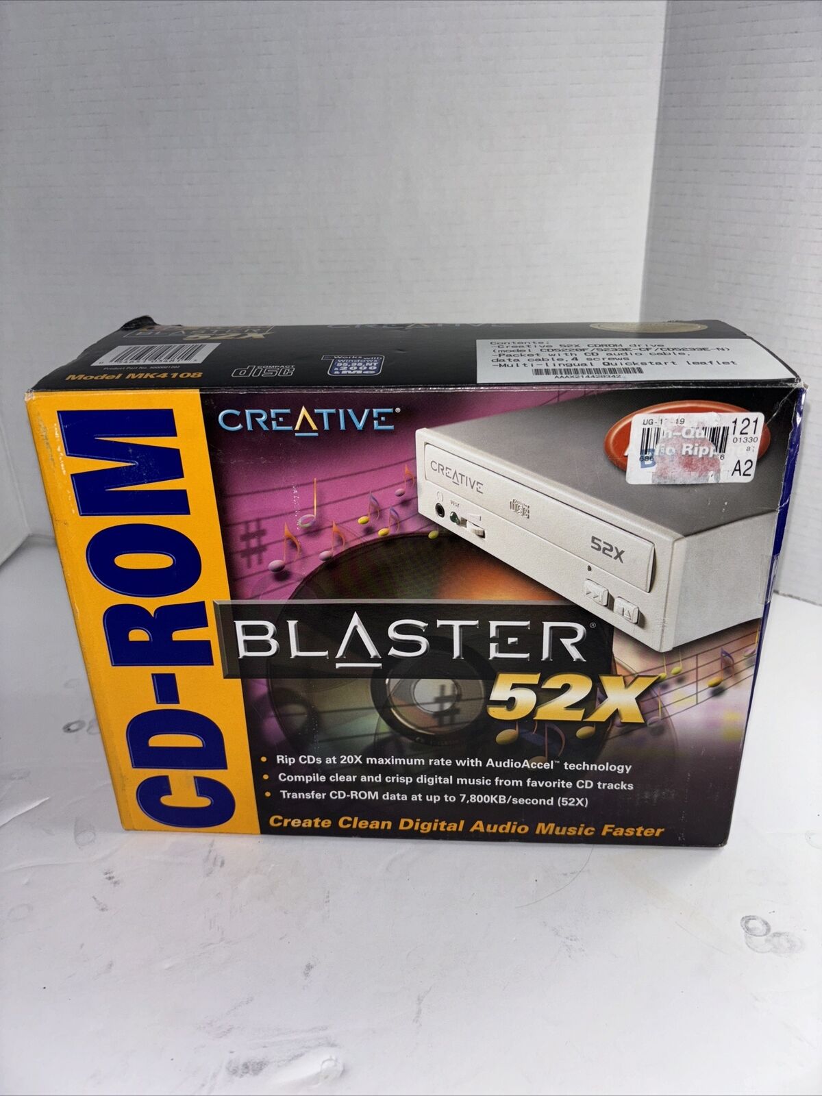 Creative CD Rom Blaster 52X MK4108 Vintage CD5220F/5233E IDE Drive New Open Box
