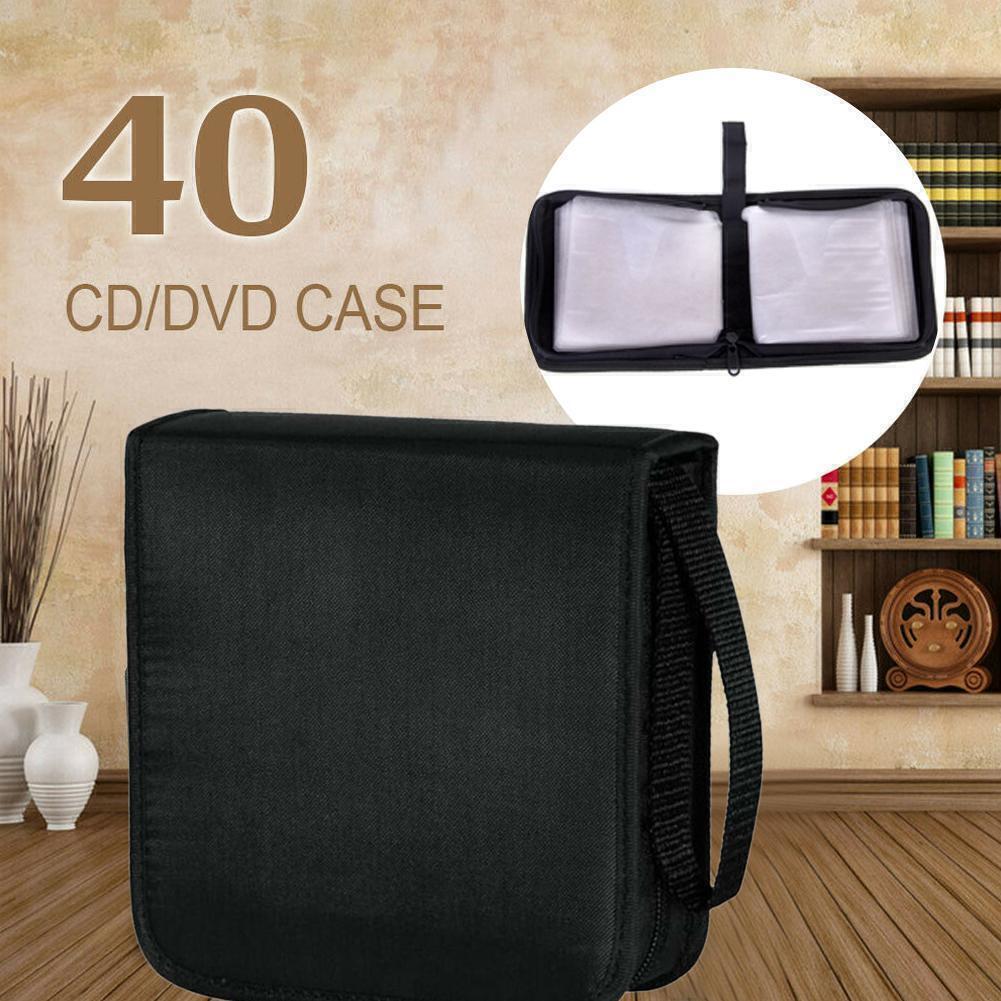 40 Black CD DVD Disc Carry Case Holder Bag Wallet Storage Binder Book