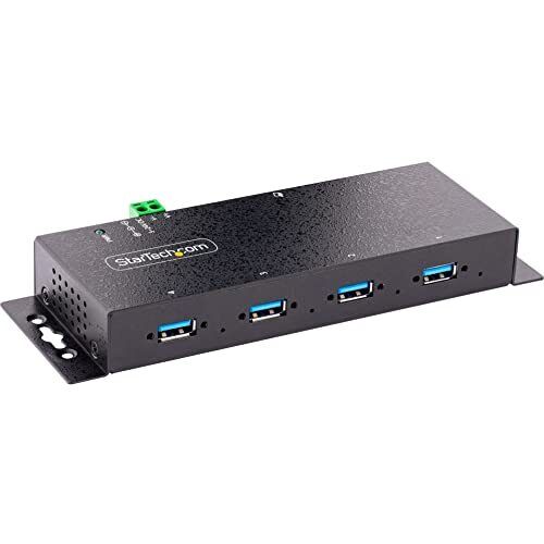 StarTech.com 4-Port Industrial USB 3.0 5Gbps Hub, Rugged USB Hub w/ ESD & Surge
