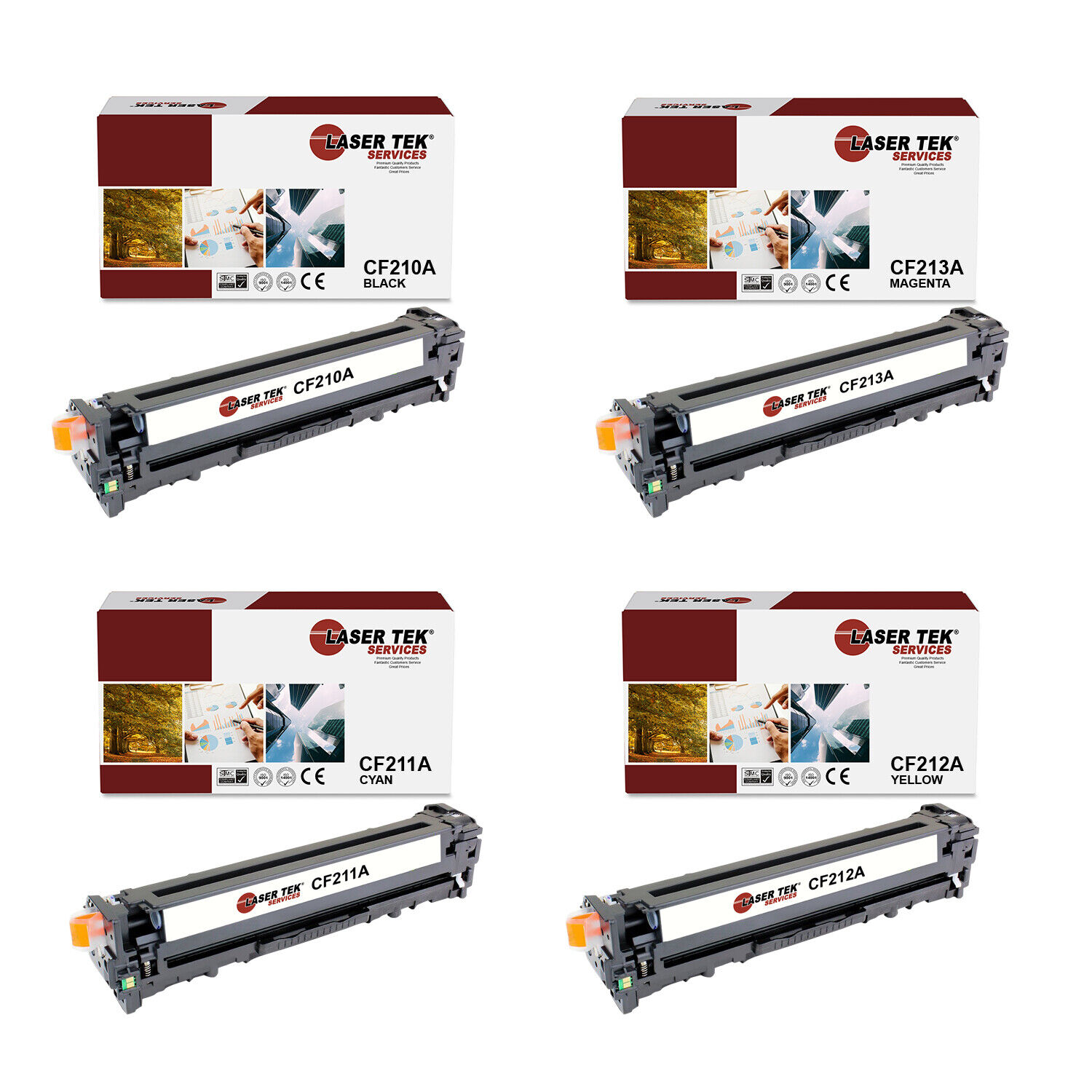4Pk LTS 131A B C M Y Compatible for HP LaserJet Pro 200 M251n MFP Toner