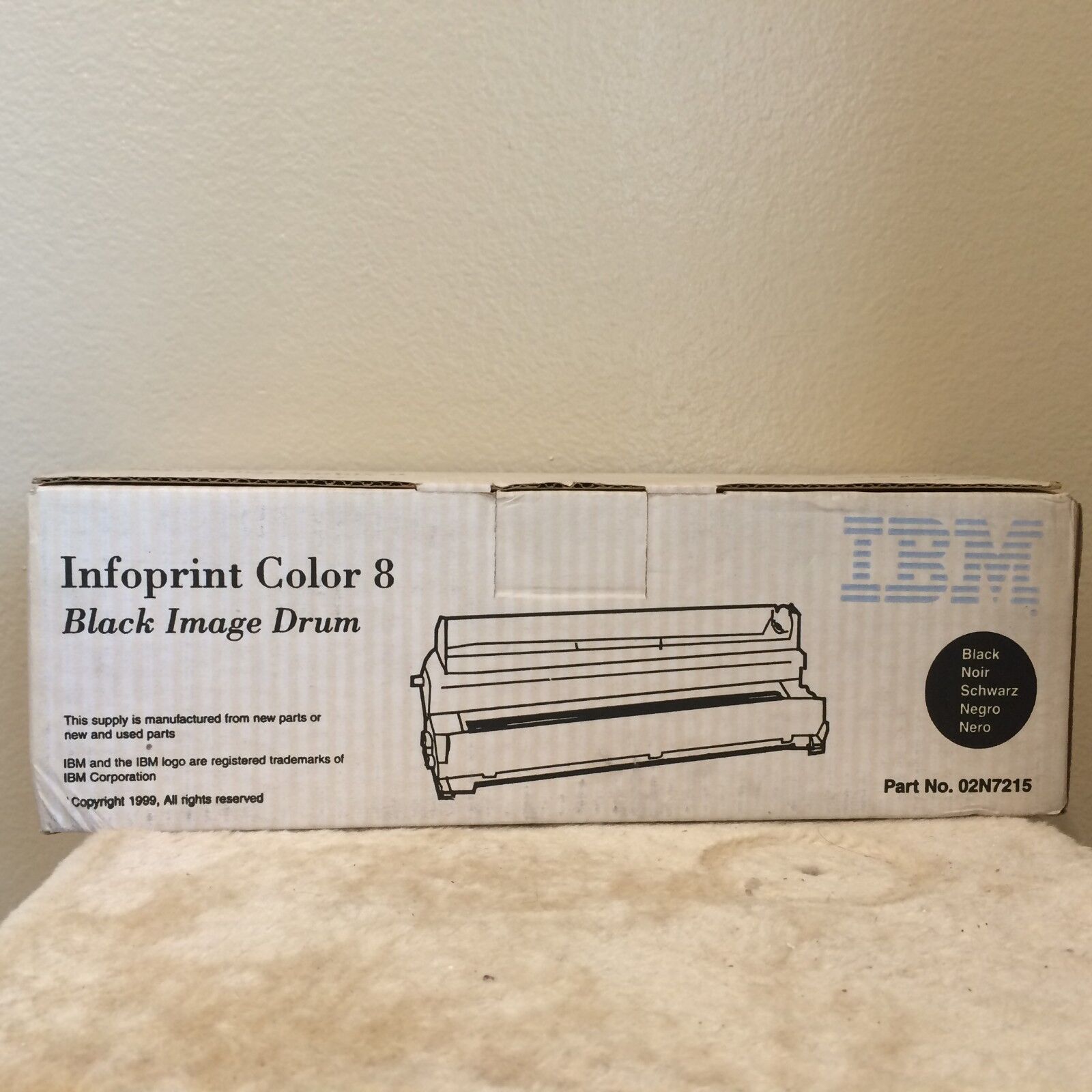 NEW  GENUINE IBM Infoprint Color 8 - Black Image Drum 02N7213 - Unopened Box 