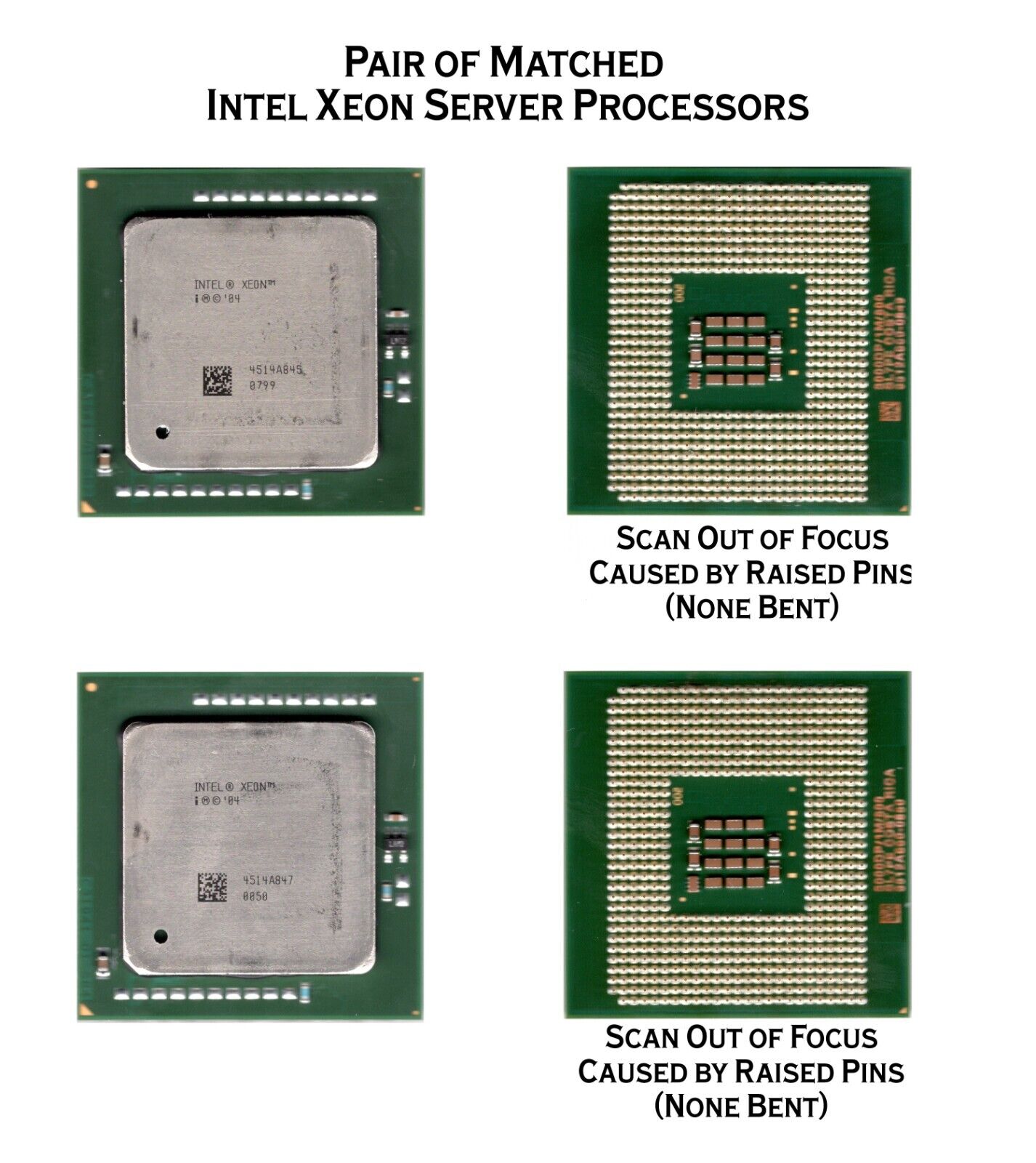 Intel Xeon Processors - Matched Set of 2 Server CPU