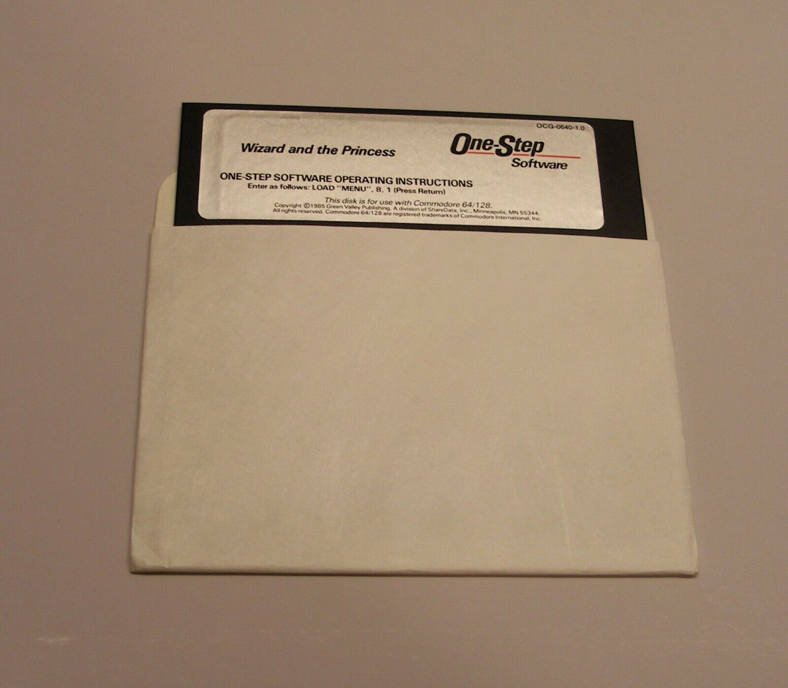 VERY RARE CLASSIC, Wizard and the Princess by Sierra On-line/One Step for C-64