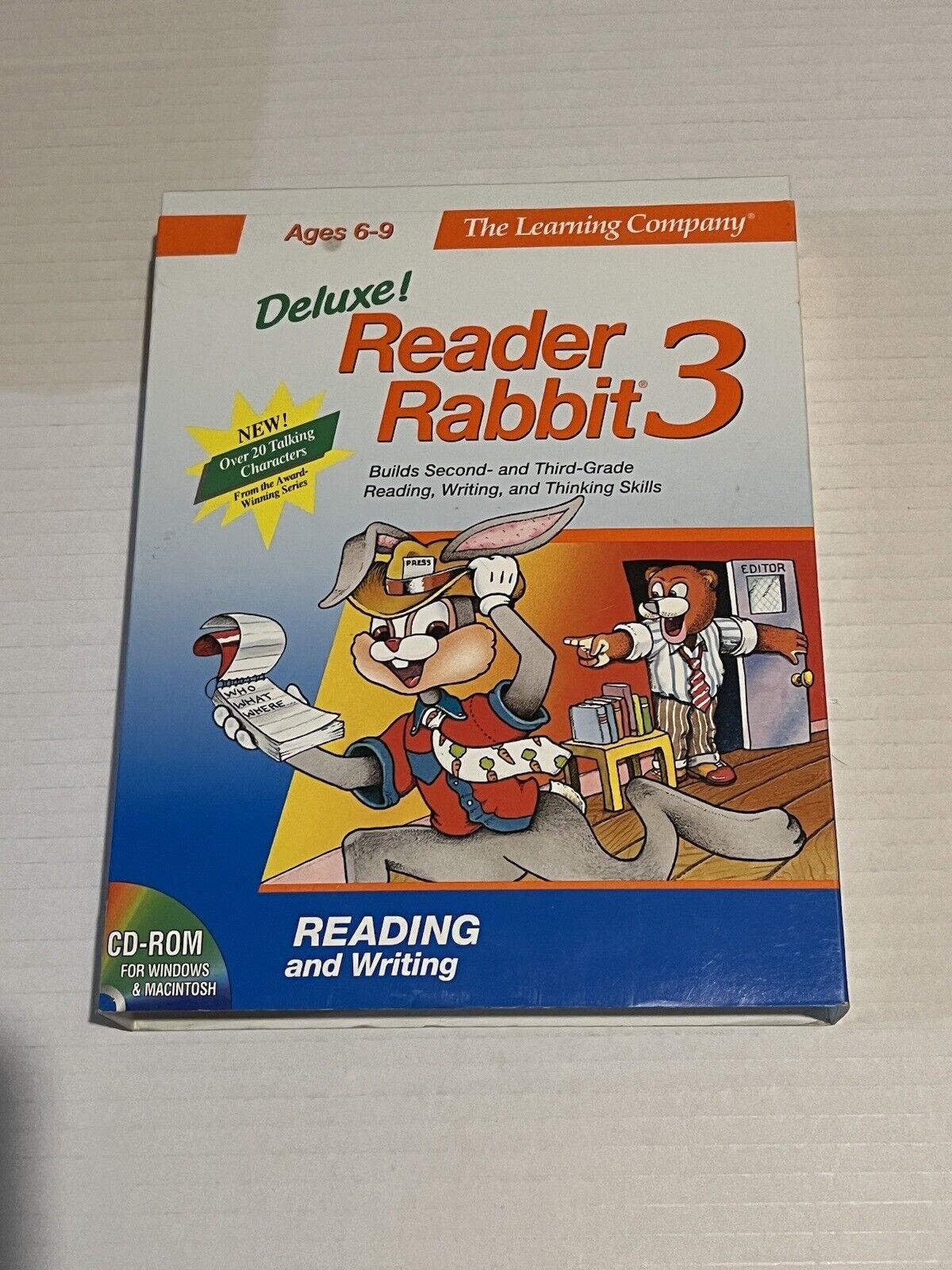 READER RABBIT 3 Deluxe Learning Company 1997 CD-ROM Video Game Windows Mac
