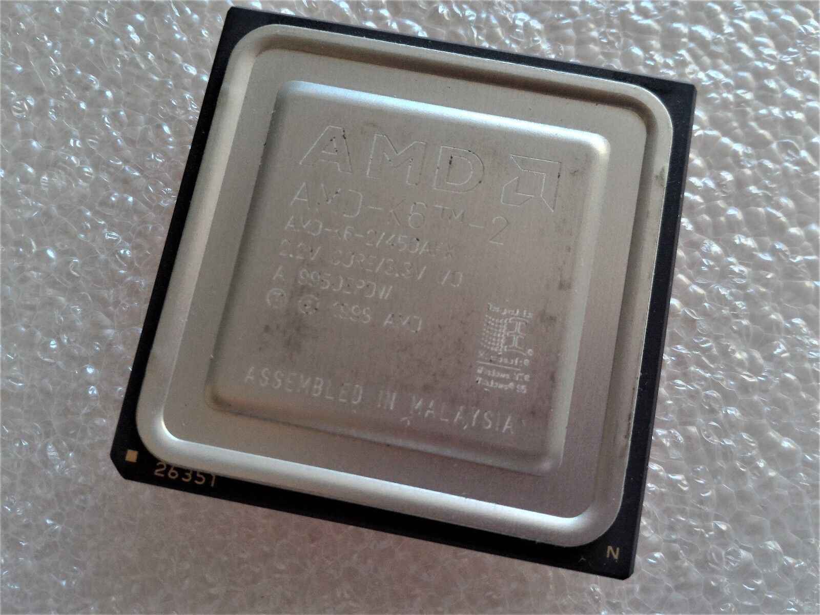 AMD-K6-2/450AFX Super Socket 7 CPU 450MHz Vintage Retro Ceramic Processor