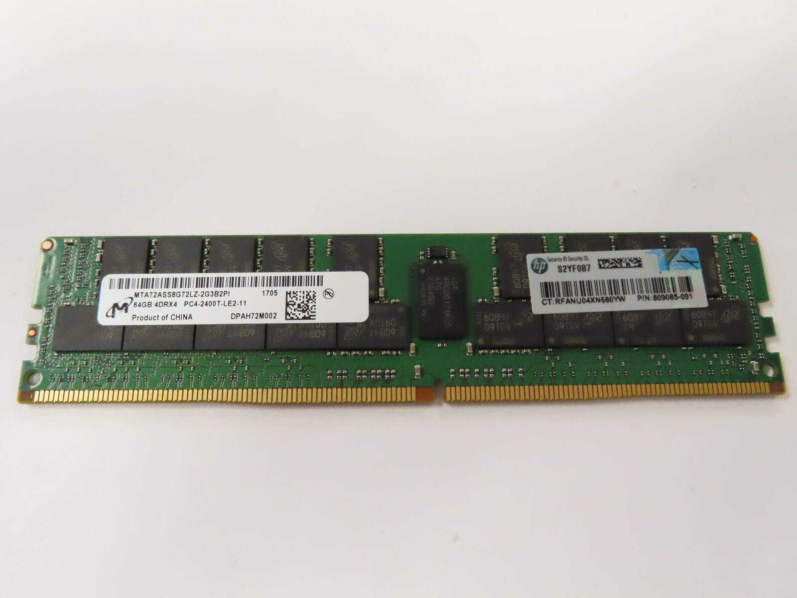 Micron 64GB DDR4 PC4-2400T 4DRx4 Server Memory _ HP 809085-091
