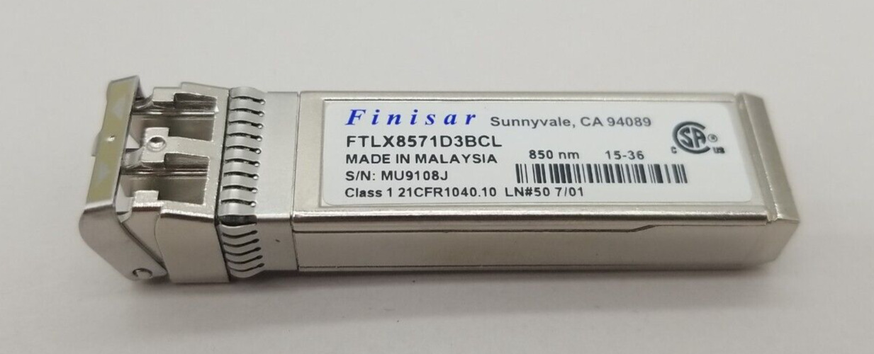 Finisar FTLX8571D3BCL SFP+SR/SW 10Gb/s 850nm Multimode SFP+ Transceiver
