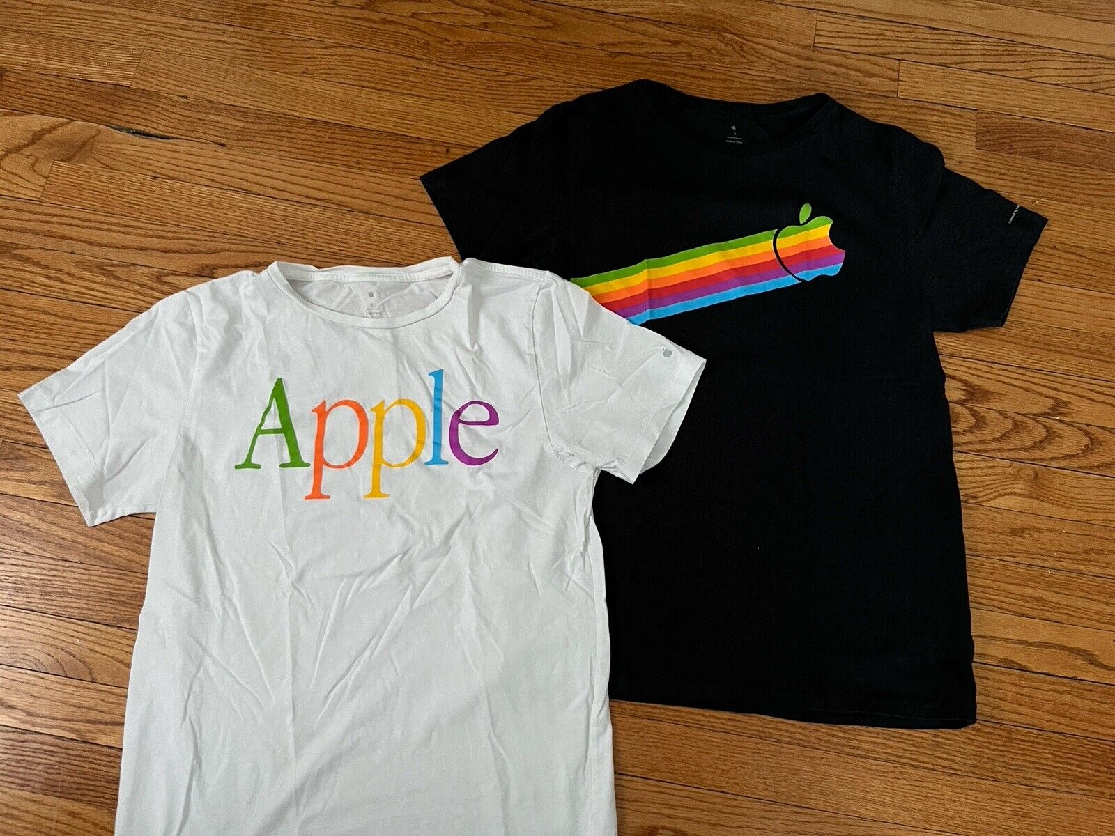 Two Genuine Apple Vintage Logo Shirts