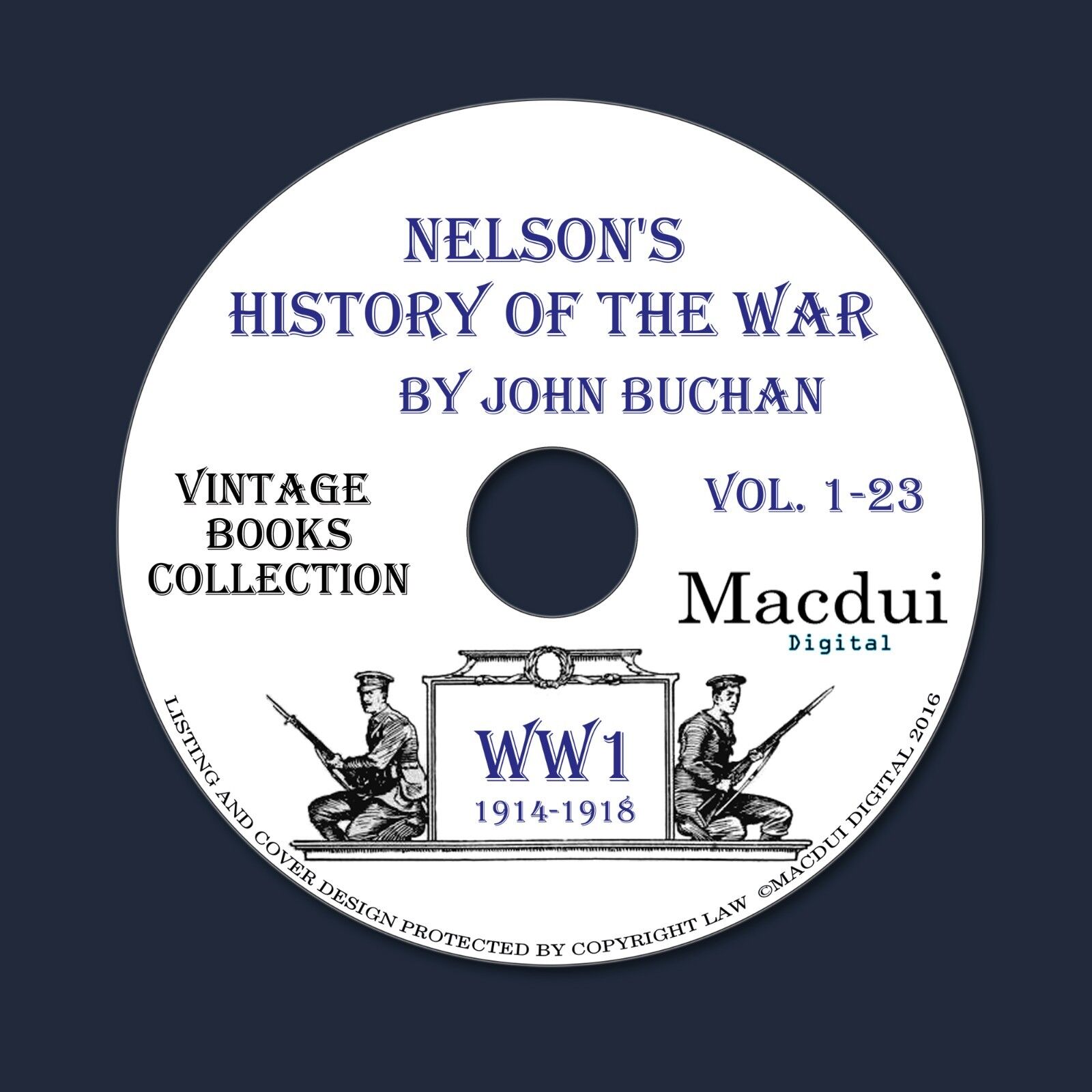 Nelson\'s History of the War 1914-1919 Vintage Books Collection 23 PDF EBooks DVD