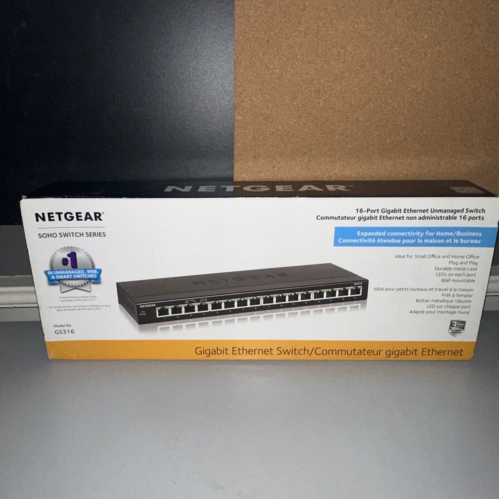 Netgear GS316-100NAS 16-Port Gigabit Ethernet Switch