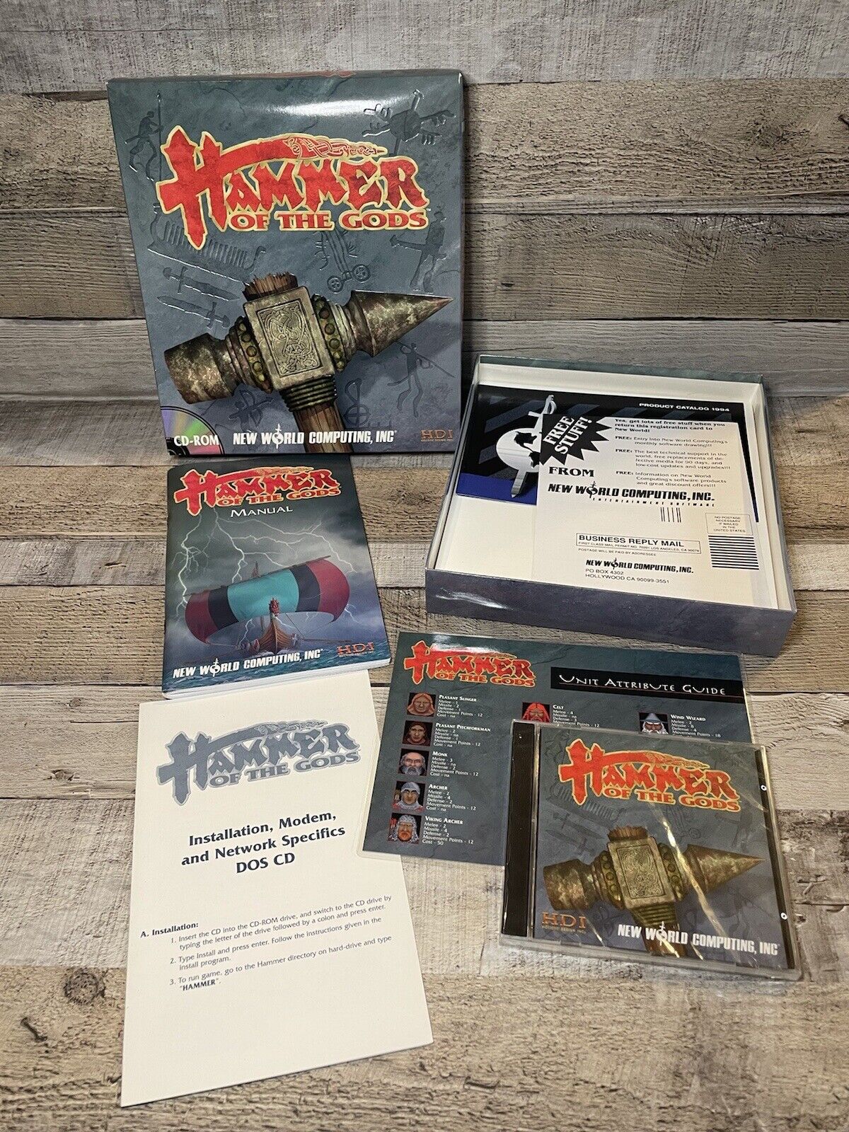 Hammer Of The Gods - New World Computing - CD Rom - Vintage Retro Gaming Big Box