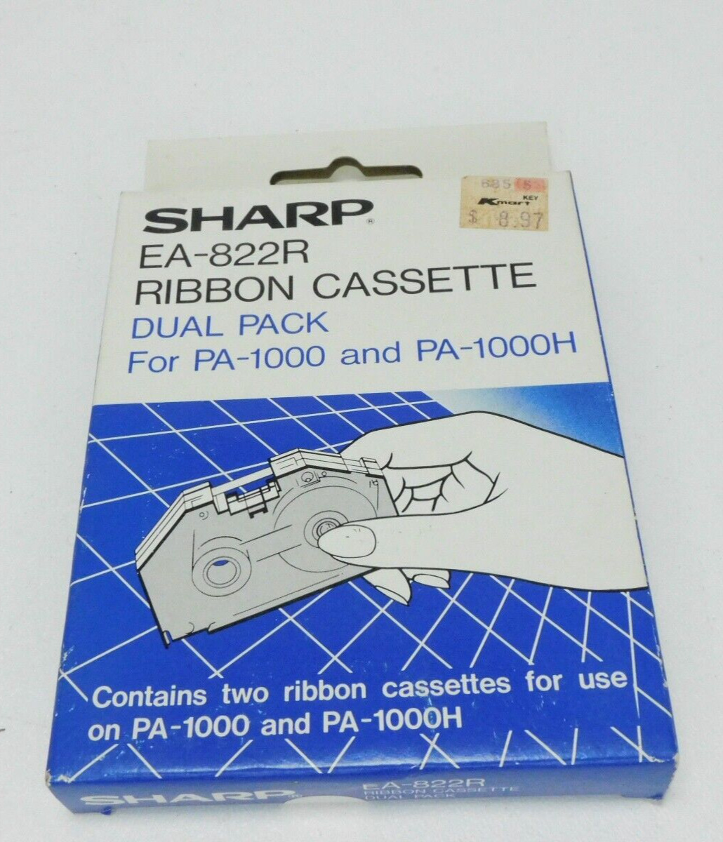 Vintage Sharp EA-822R Ribbon Dual Pack PA-10000H Cassette