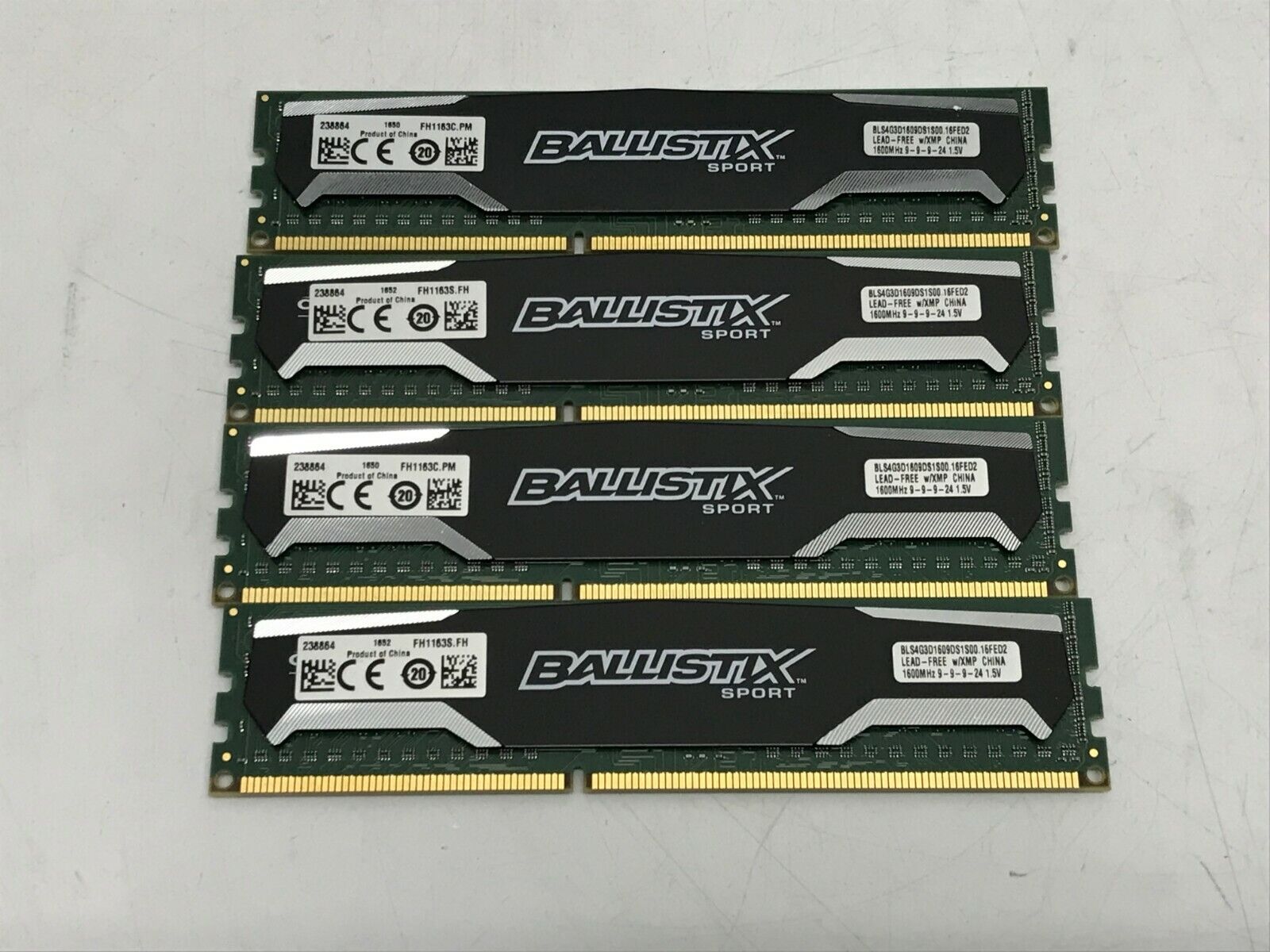 Crucial Ballistix 16GB (4x 4GB) DDR3 1600MHz CL9 RAM BLS4G3D1609DS1S00.16FED2