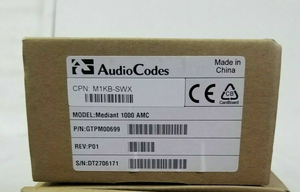 AudioCodes M1KB Mediant 1000B w/ 1 Active Pair of GE Interface VM-1SPAN, PS, SWX