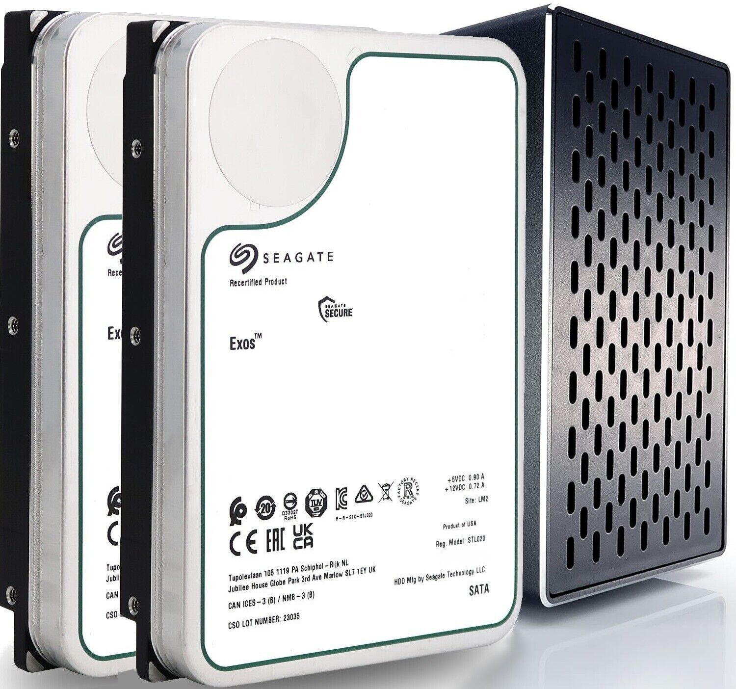 2x Seagate Exos 20TB HDD with USB-C dual bay enclosure | 40TB total capacity