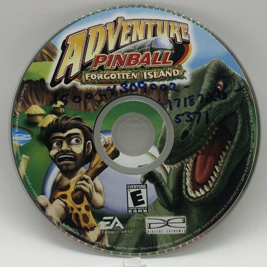 Adventure Pinball Forgotten Island PC Game. DISC ONLY