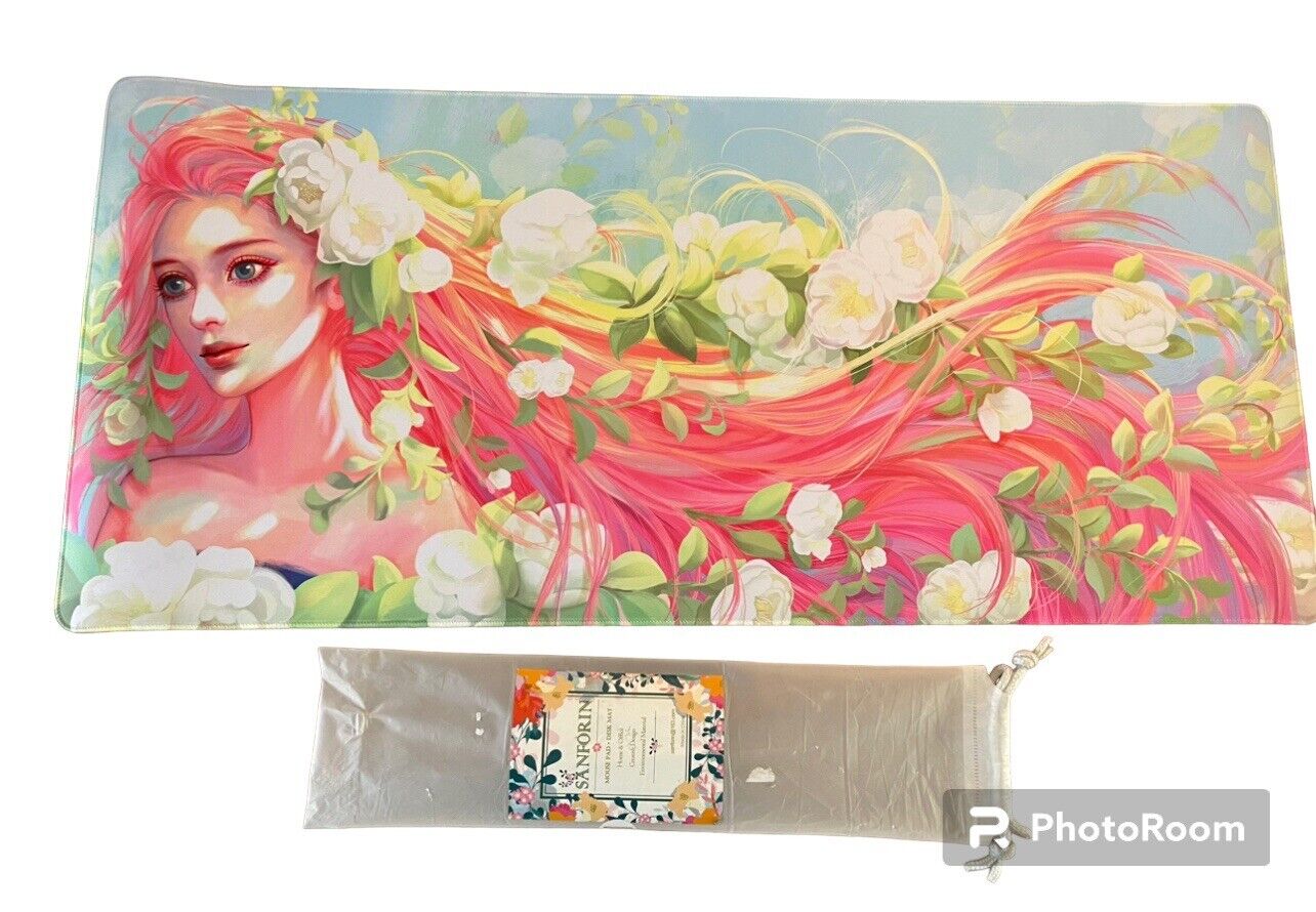 XXL Extra Large Extended Gaming Desk Mat 34.5 x 15.7 Inch Mouse Pad Princess