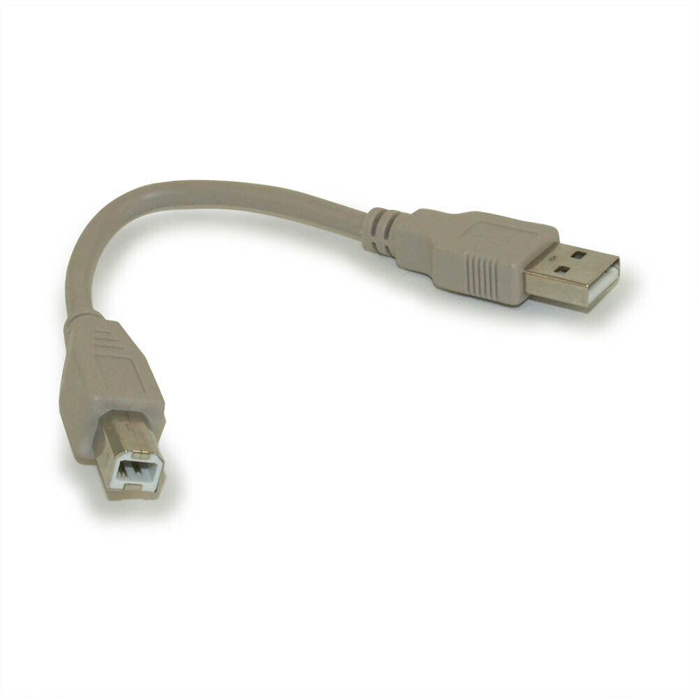 10inch USB 2.0 Certified 480Mbps Type A Male to B Male Cable  Beige