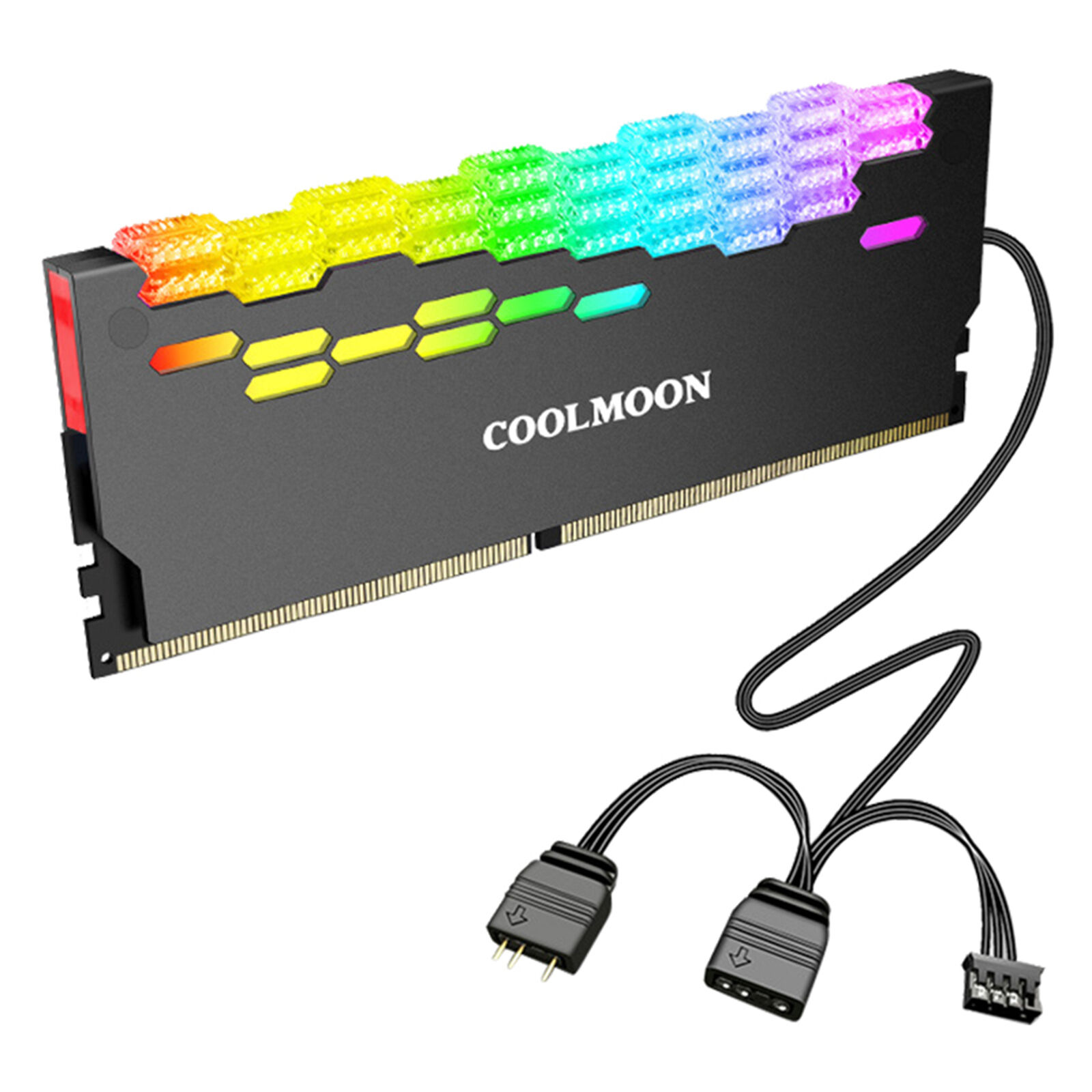 Coolmoon Ra-2 Ram Cooler Easy Installation 5v Argb 5v Argb Memory Heatsink