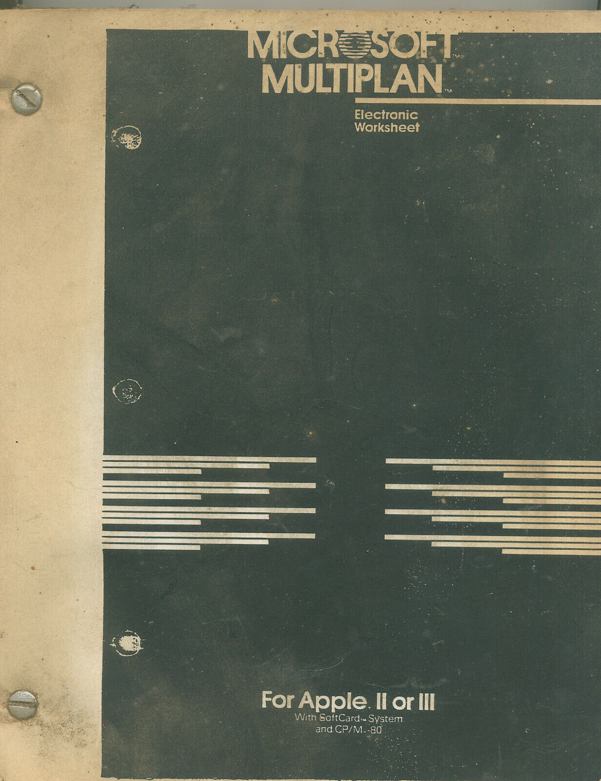Vintage 1982 Microsoft Multiplan Electronic Worksheet