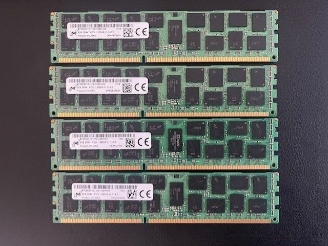 4x 8G 32GB Total Micron MT36KSF1G72PZ-1G6K1 PC3L-12800R  DDR3 ECC 1600MHz