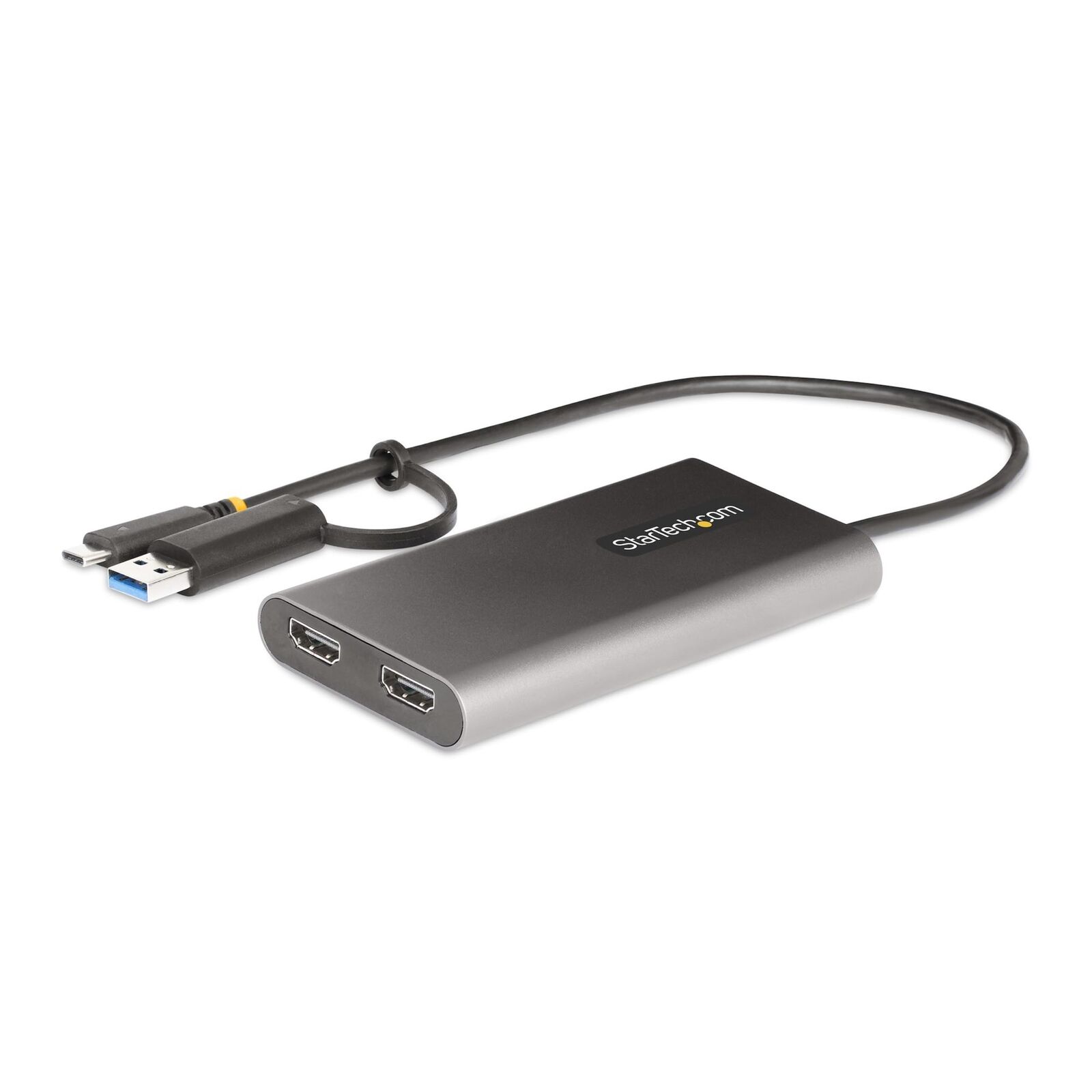 StarTech.com USB-C to Dual-HDMI Adapter - USB-C or A to 2x HDMI Monitors - 4K 60
